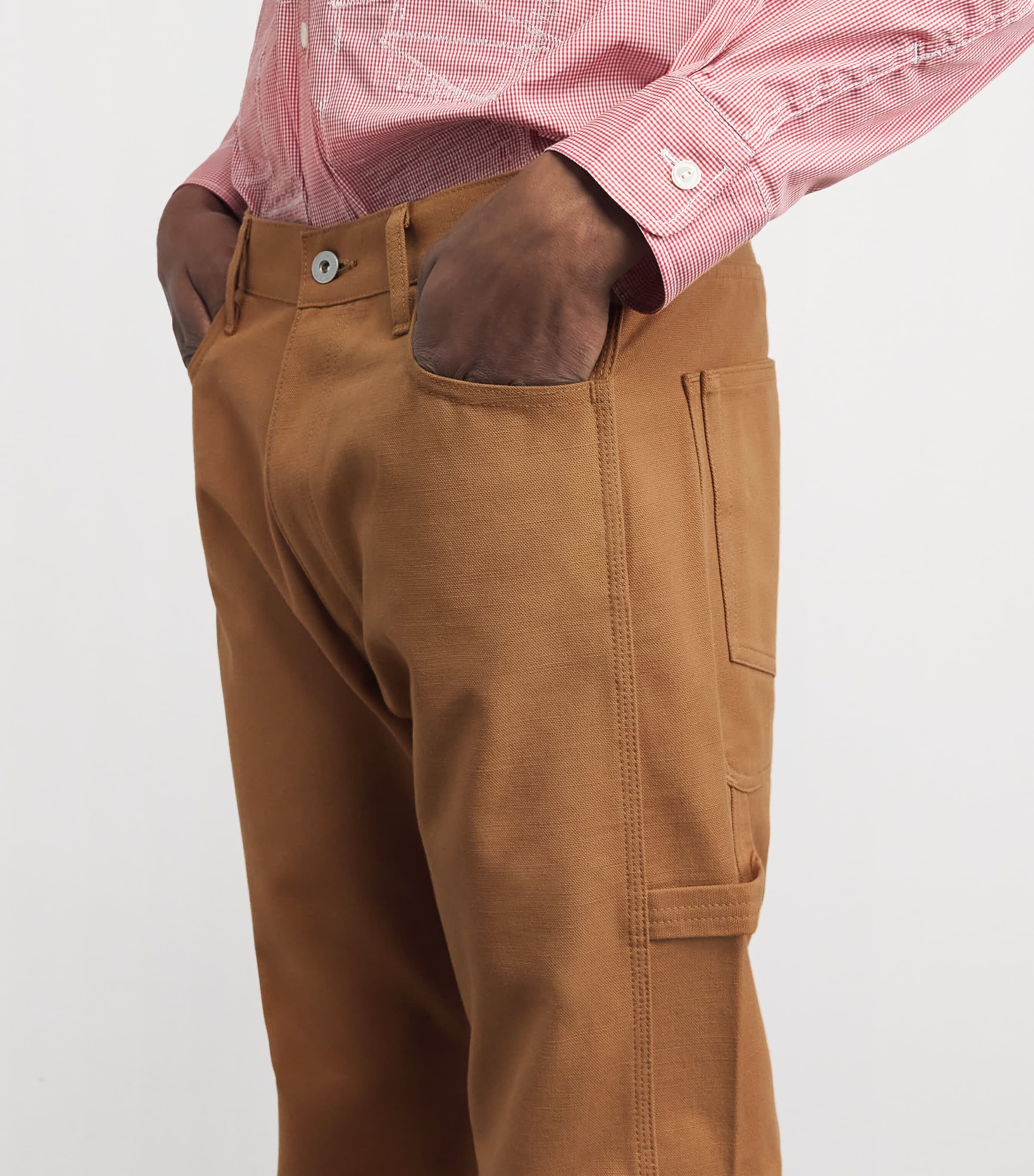 Junya Watanabe MAN Mens Cotton Trousers Brown Image 3