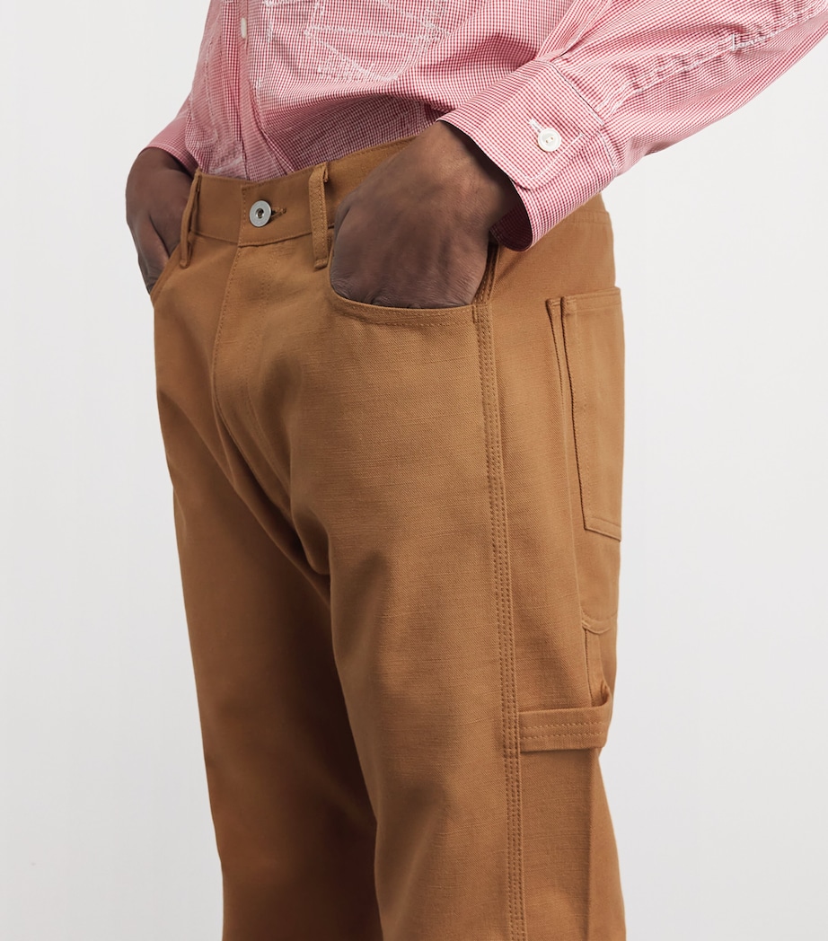 Junya Watanabe MAN Mens Cotton Trousers Brown Image 3