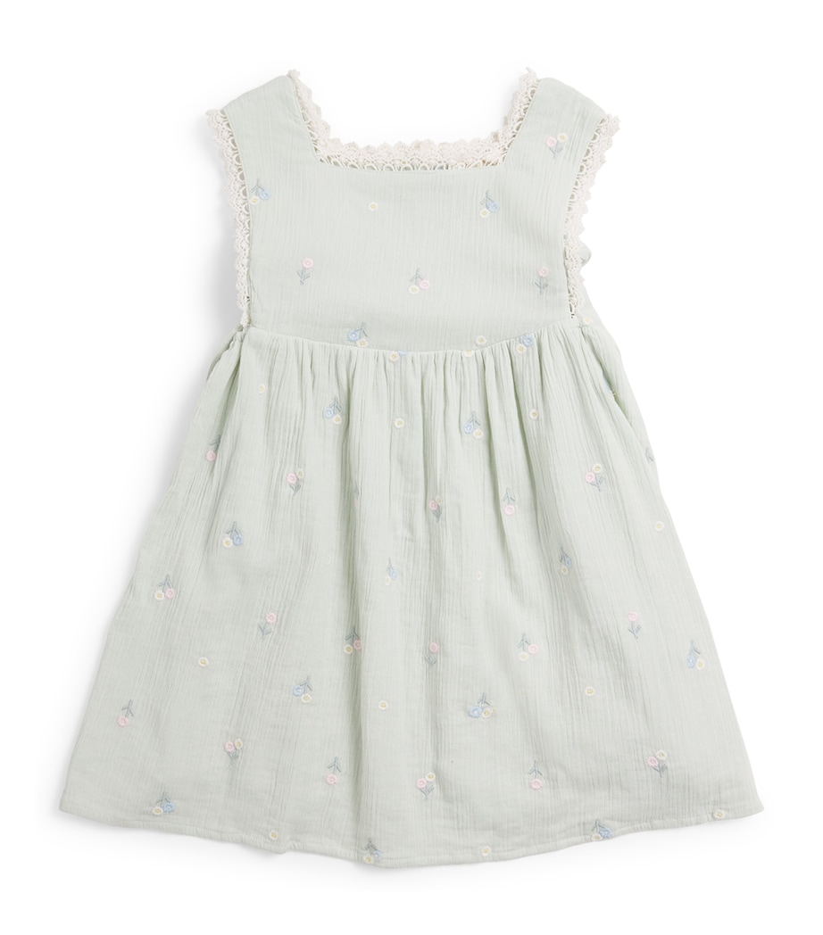 Louise Misha Cotton Aloisa Dress (5-10 Years) Almond Floral Image 1