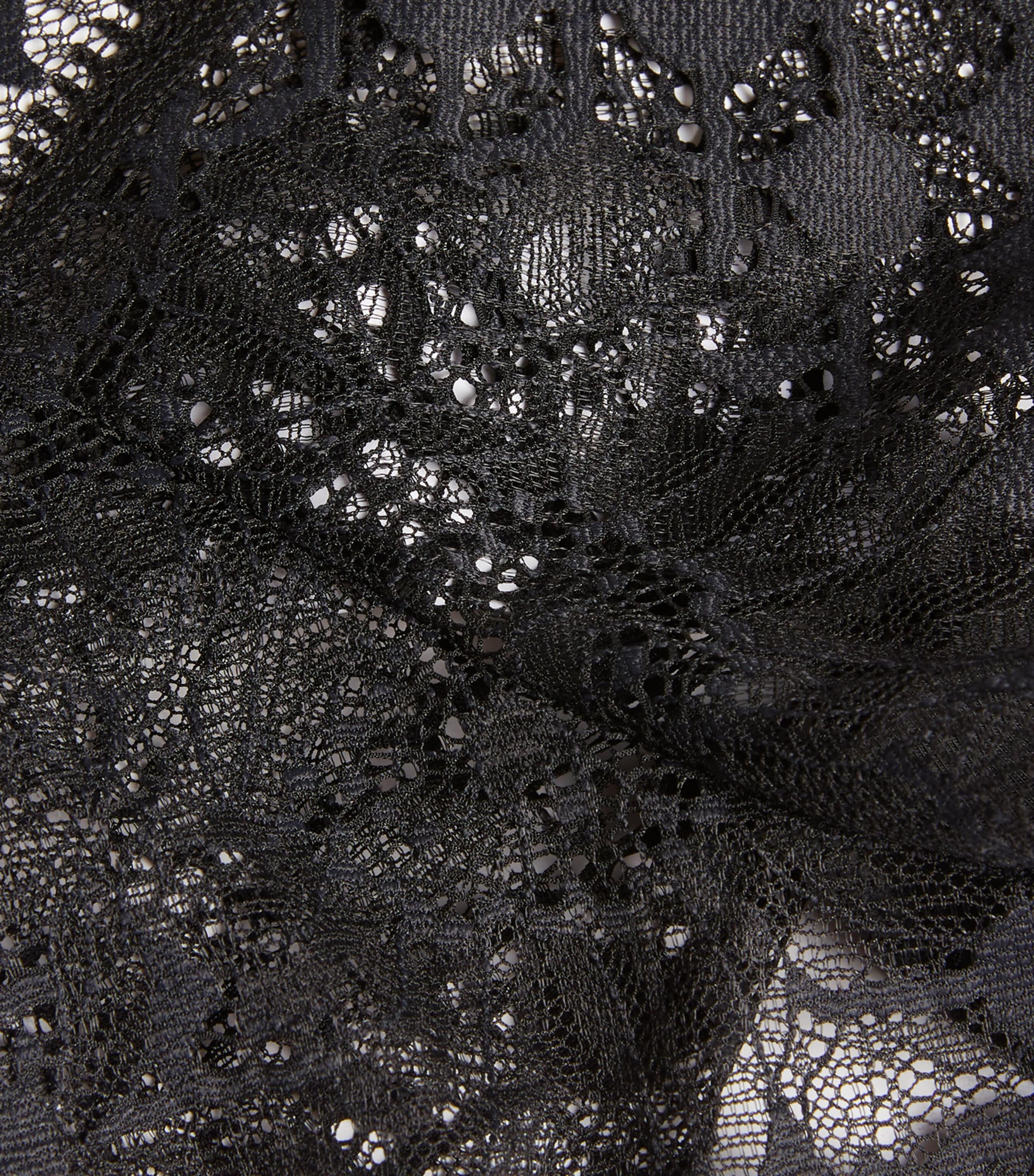 Chantelle Womens Lace Floral Tanga Black Image 8