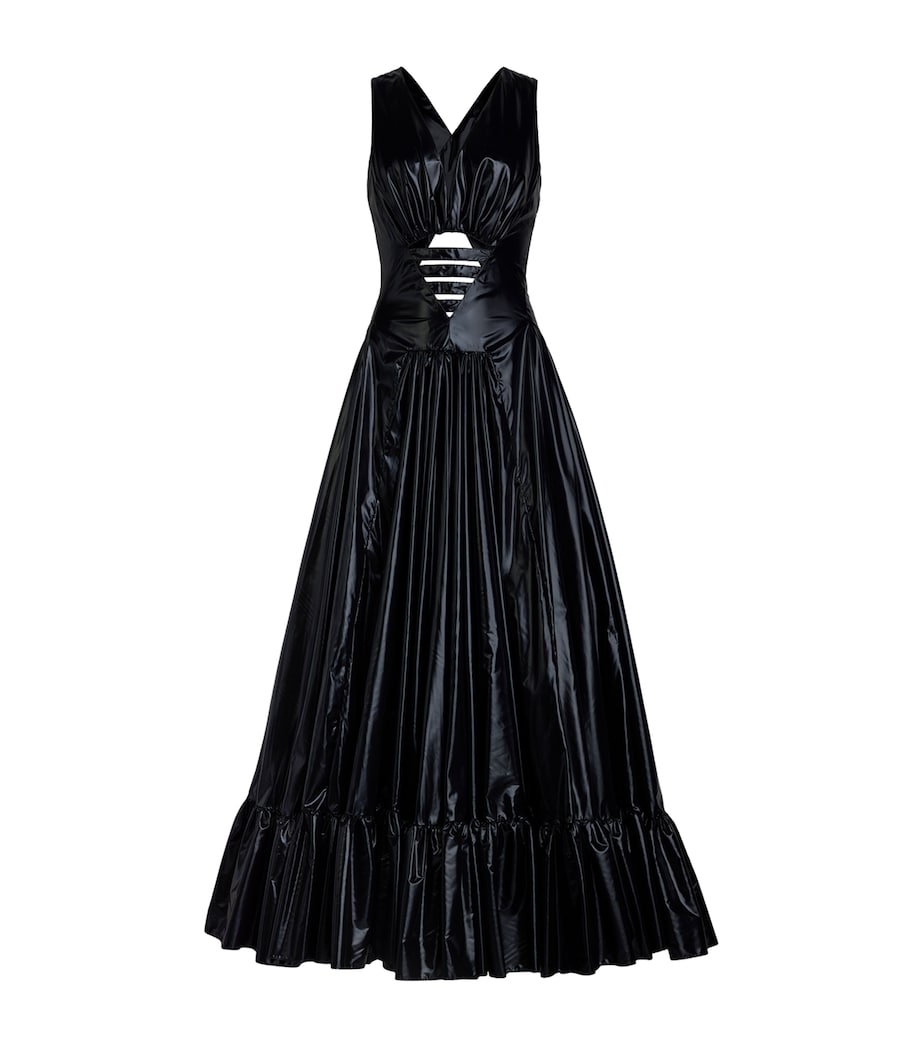 Alaïa Womens Cut-Out Deesse Midi Dress Black Image 1
