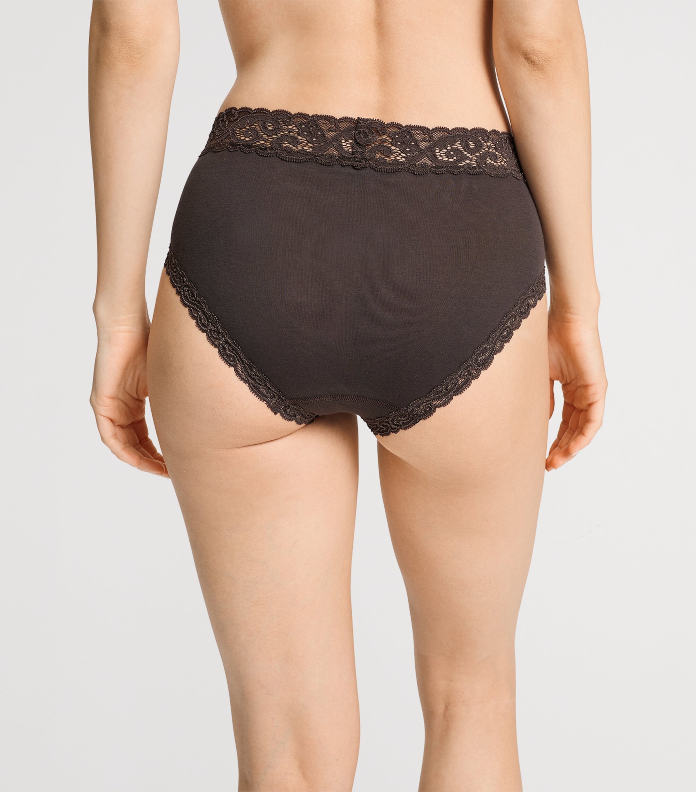 Hanro Womens Moments Maxi Briefs Dark Mocha Image 5