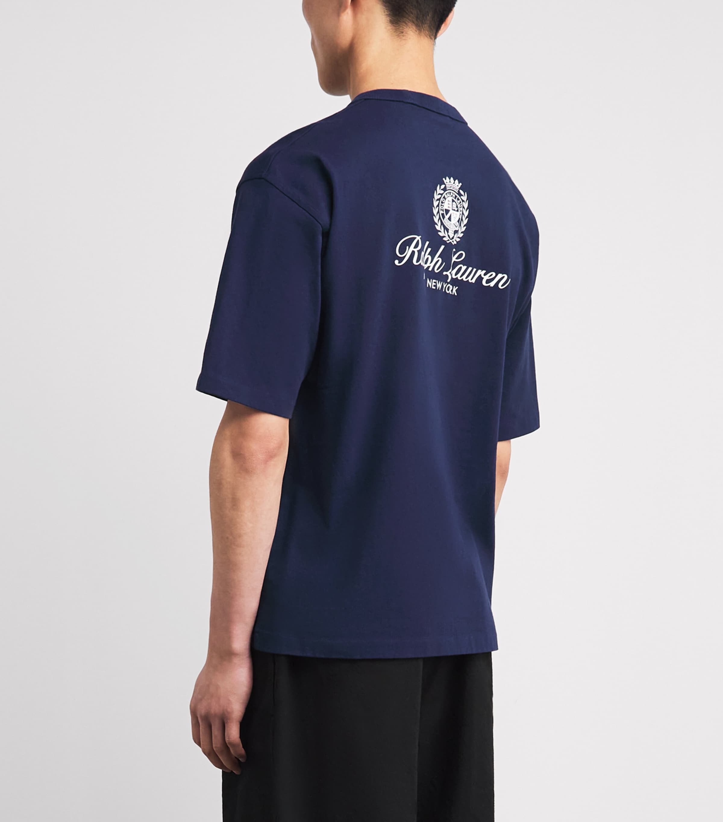 Polo Ralph Lauren Navy Cotton Logo Crest T-Shirt | Harrods US