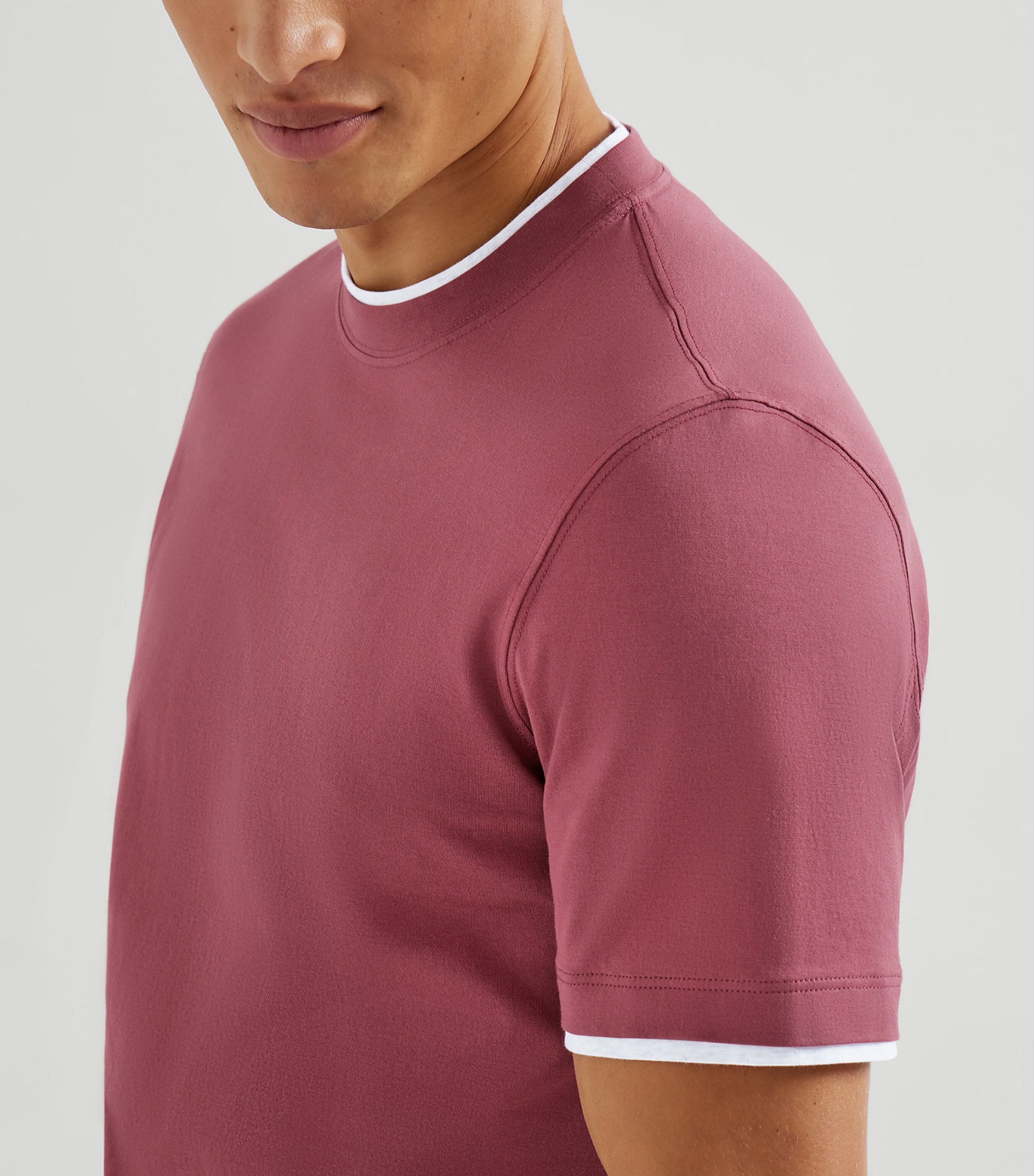 Cotton Faux-Layered T-Shirt CMJ53 Image 6