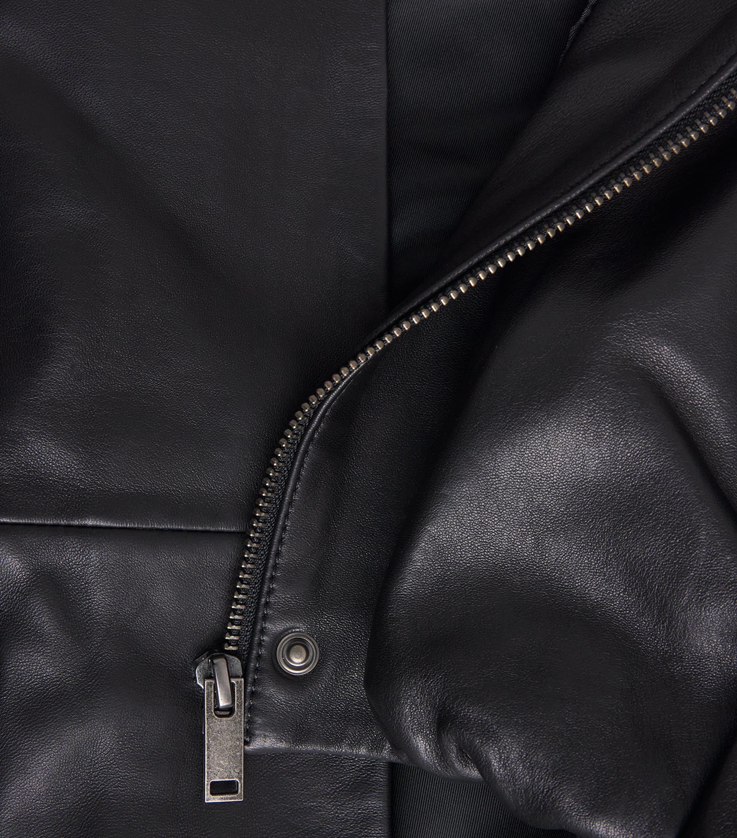 Almada Label Womens Leather Mija Bomber Jacket Black Image 6