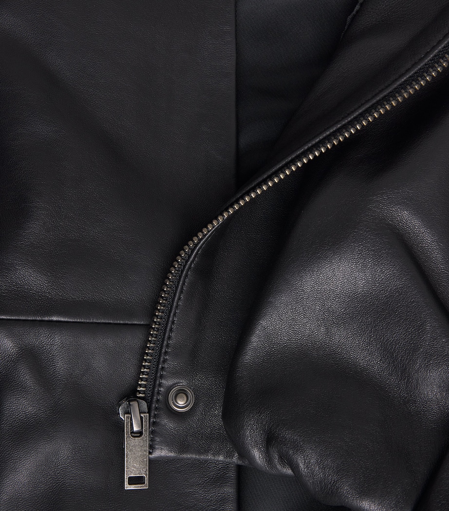 Almada Label Womens Leather Mija Bomber Jacket Black Image 6