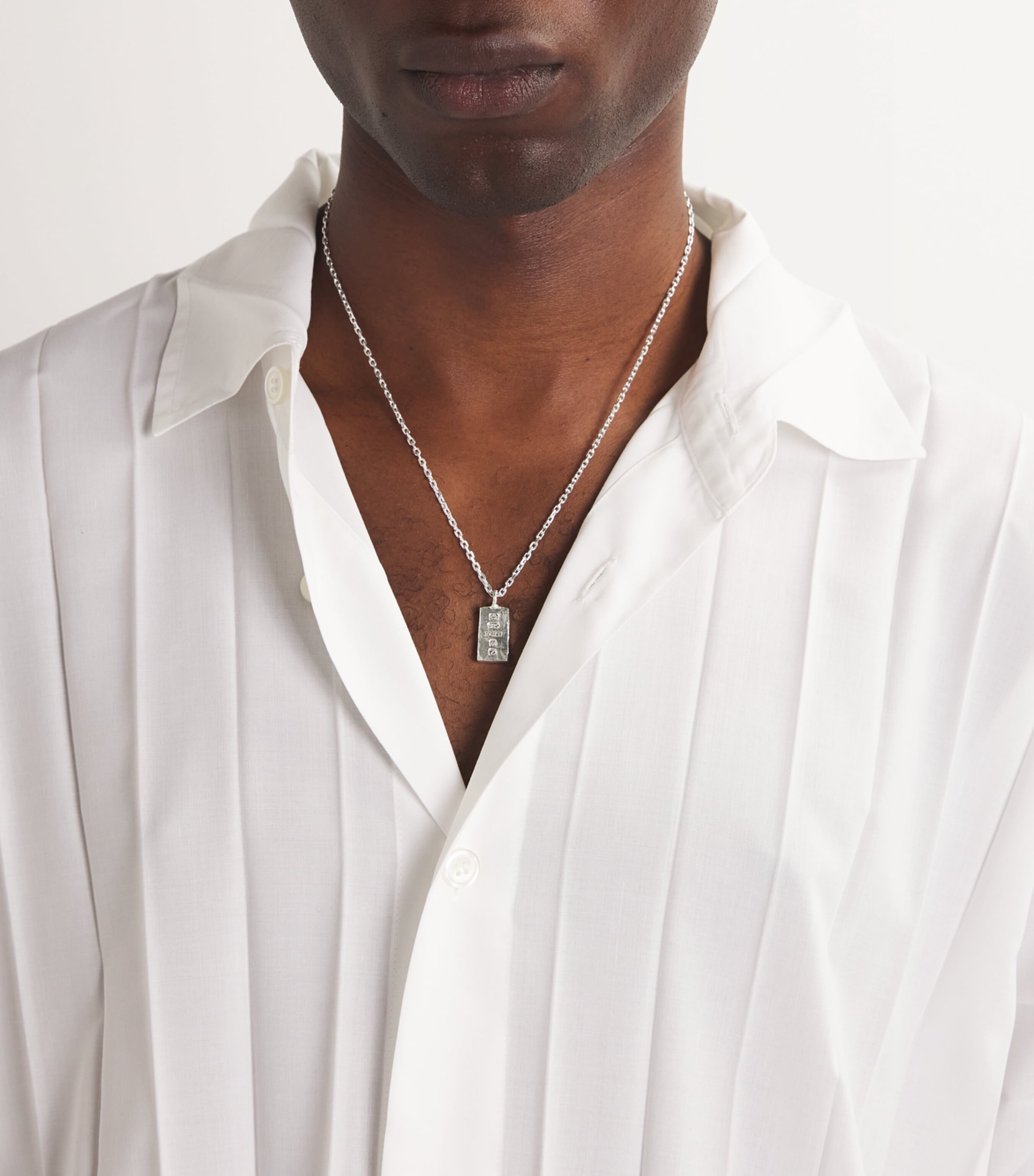 THE OUZE Sterling Silver Hallmark Necklace Silver Image 4