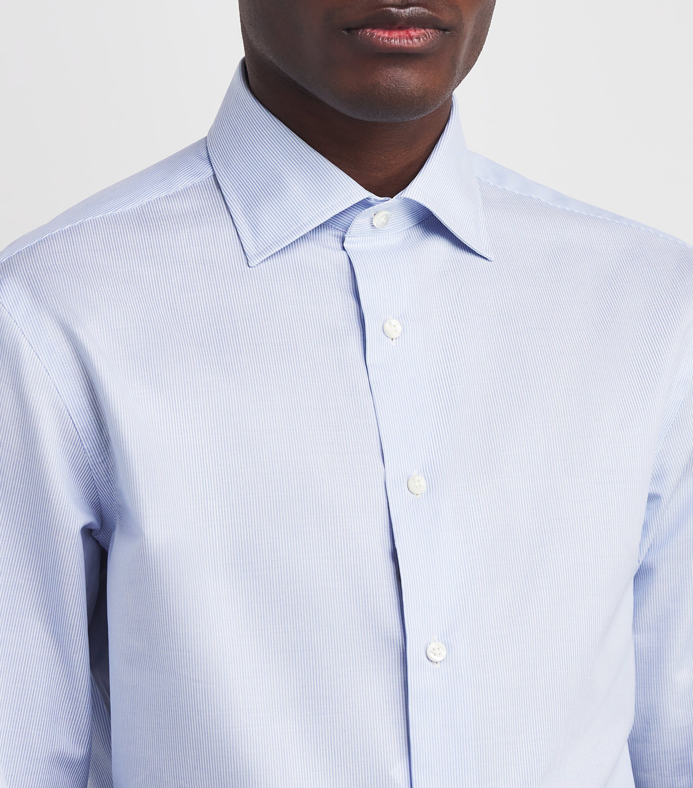 Canali Mens Cotton Stripe Shirt Image 6