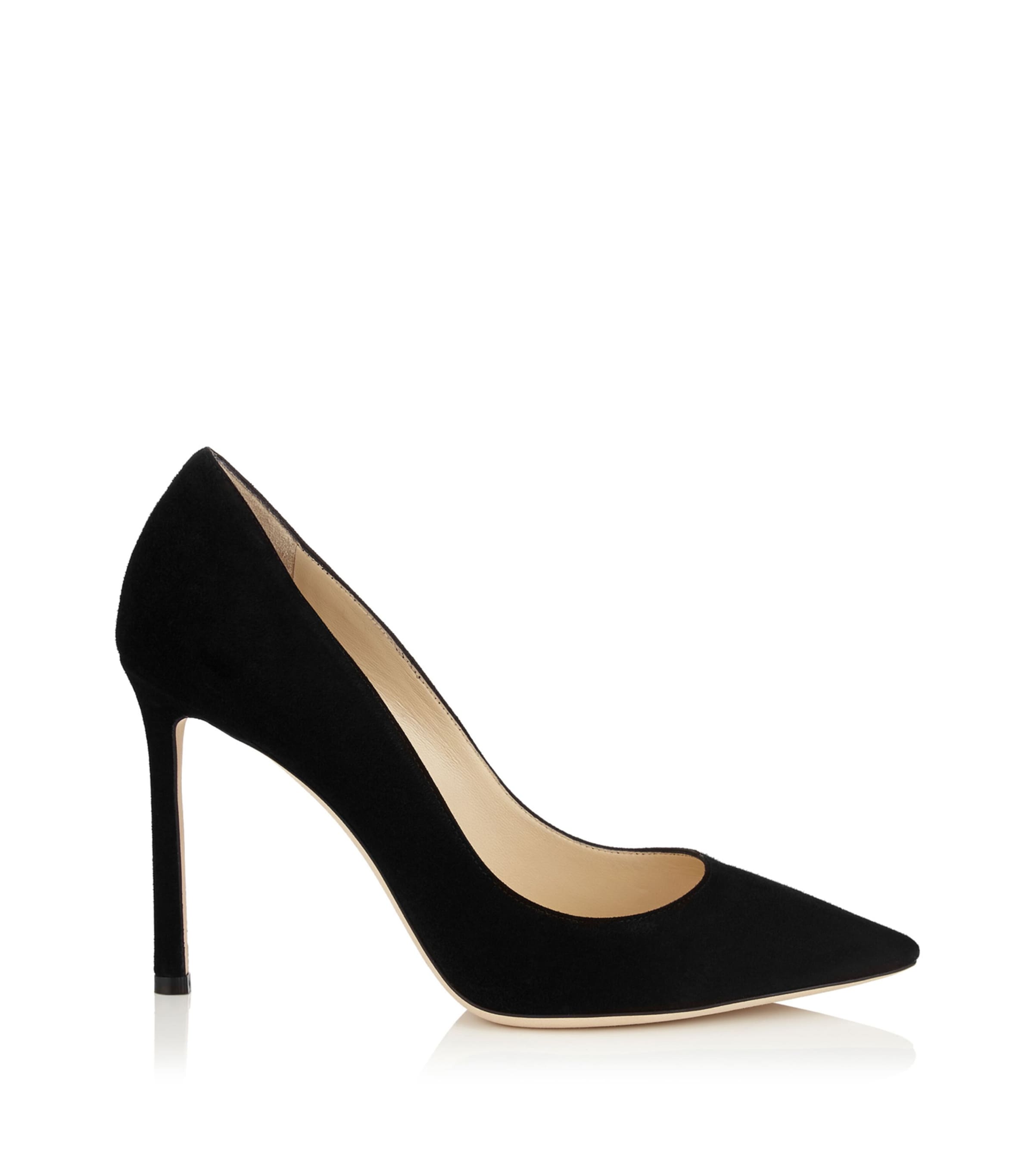 Jimmy Choo Romy 100 Suede Pumps In Black