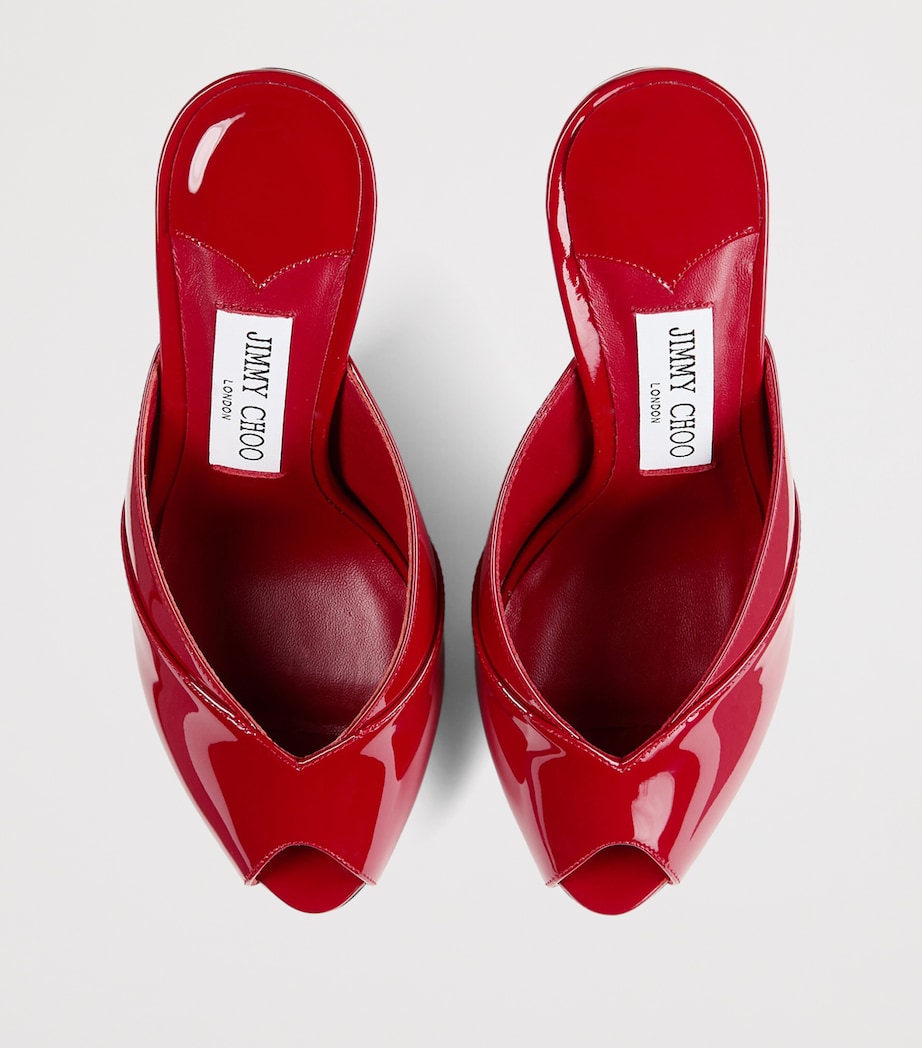 Brigitte 100 Patent Leather Mules RUBY RED Image 3