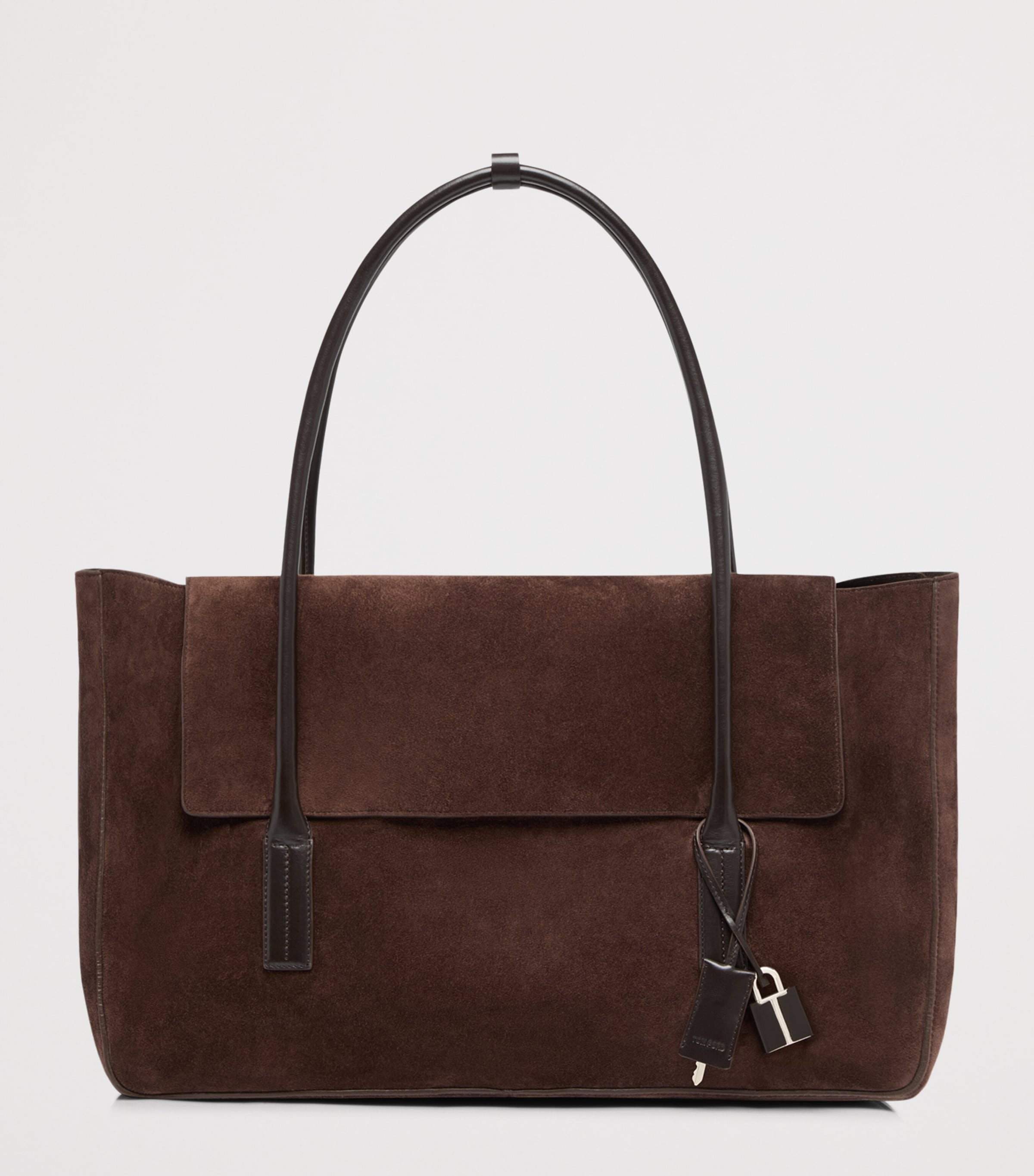 TOM FORD Womens Large Suede Eclipse Shoulder Bag Ecm Image 3