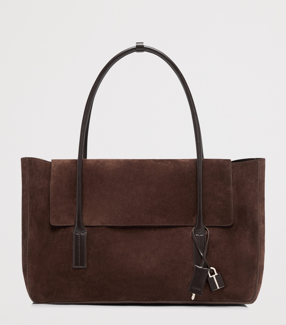 TOM FORD Womens Large Suede Eclipse Shoulder Bag Ecm Image 3