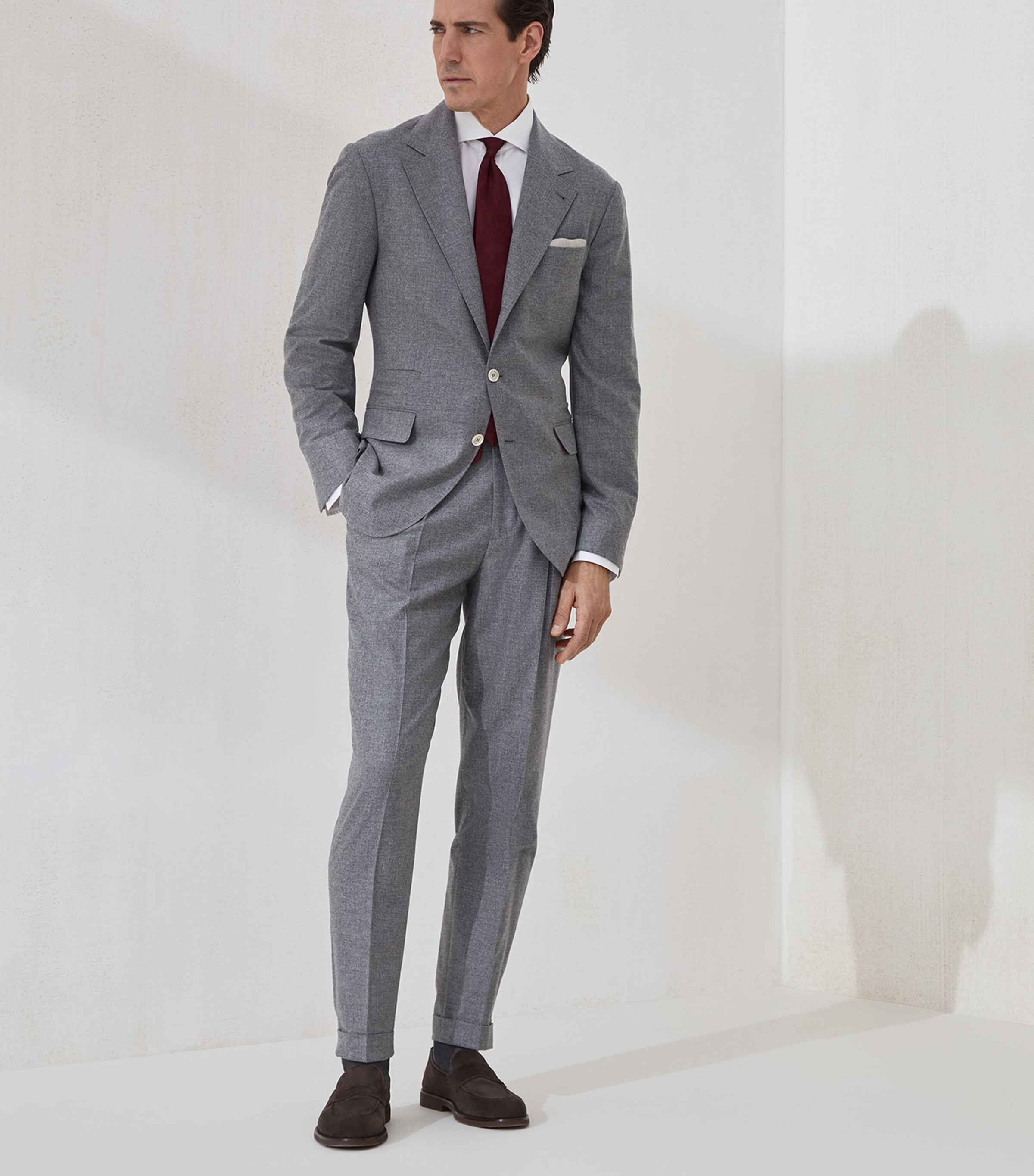 Brunello Cucinelli White Cotton Twill Slim-Fit Shirt | Harrods US