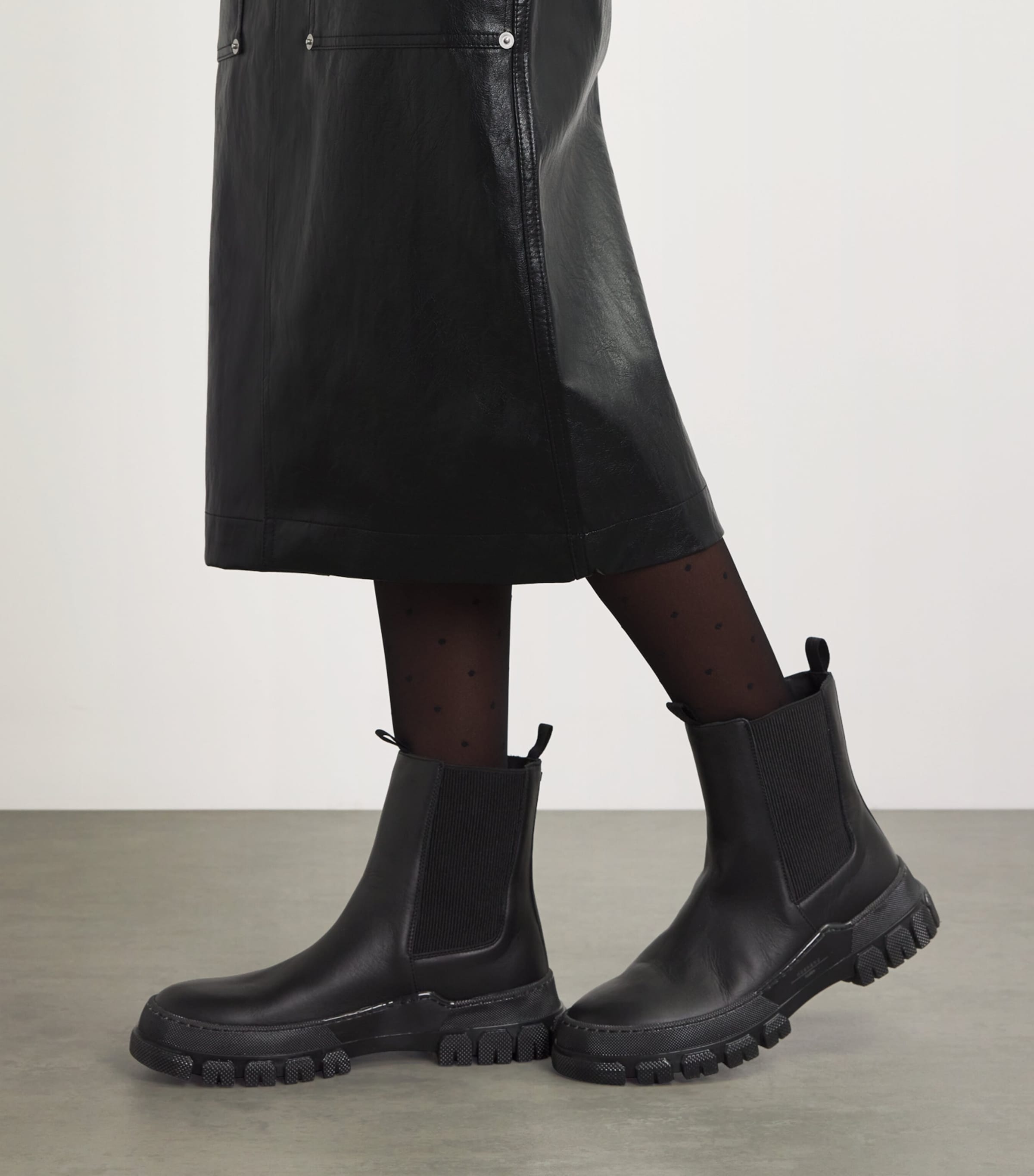 Weekend Max Mara Black Leather Chelsea Boots | Harrods UK