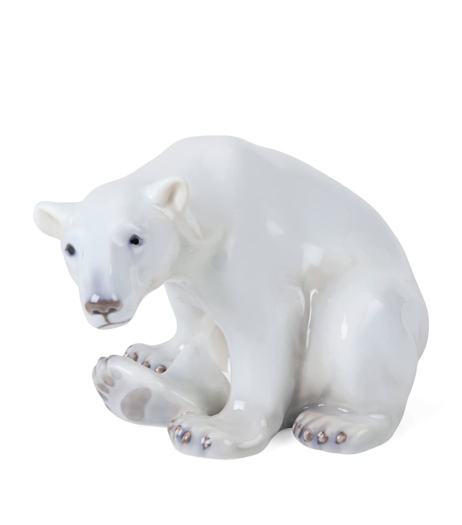 Porcelain Polar Bear Figurine (12cm) MULTI Image 3