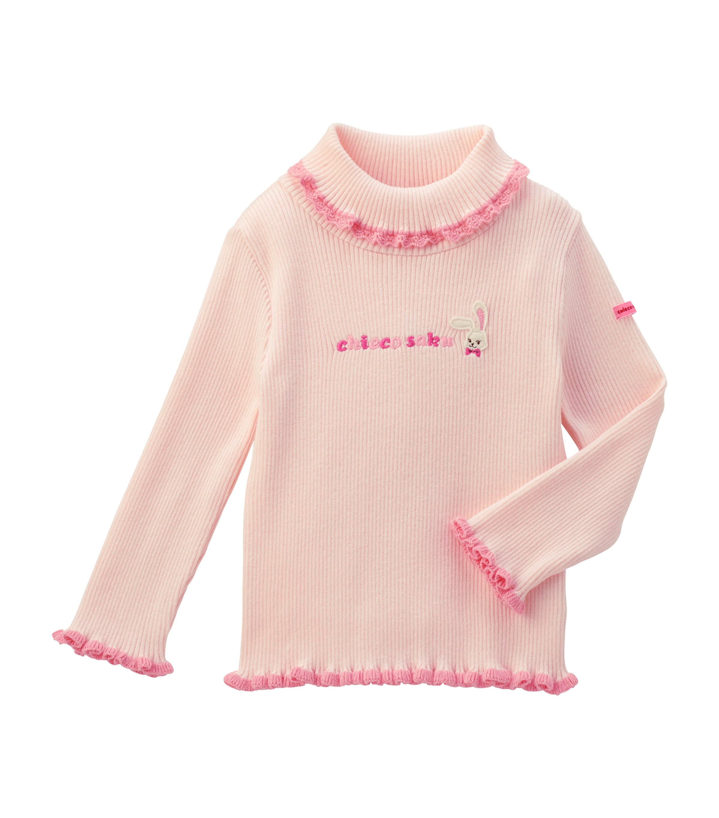 Miki House Kids' Embroidered Ruffle-trim Sweater In Pink