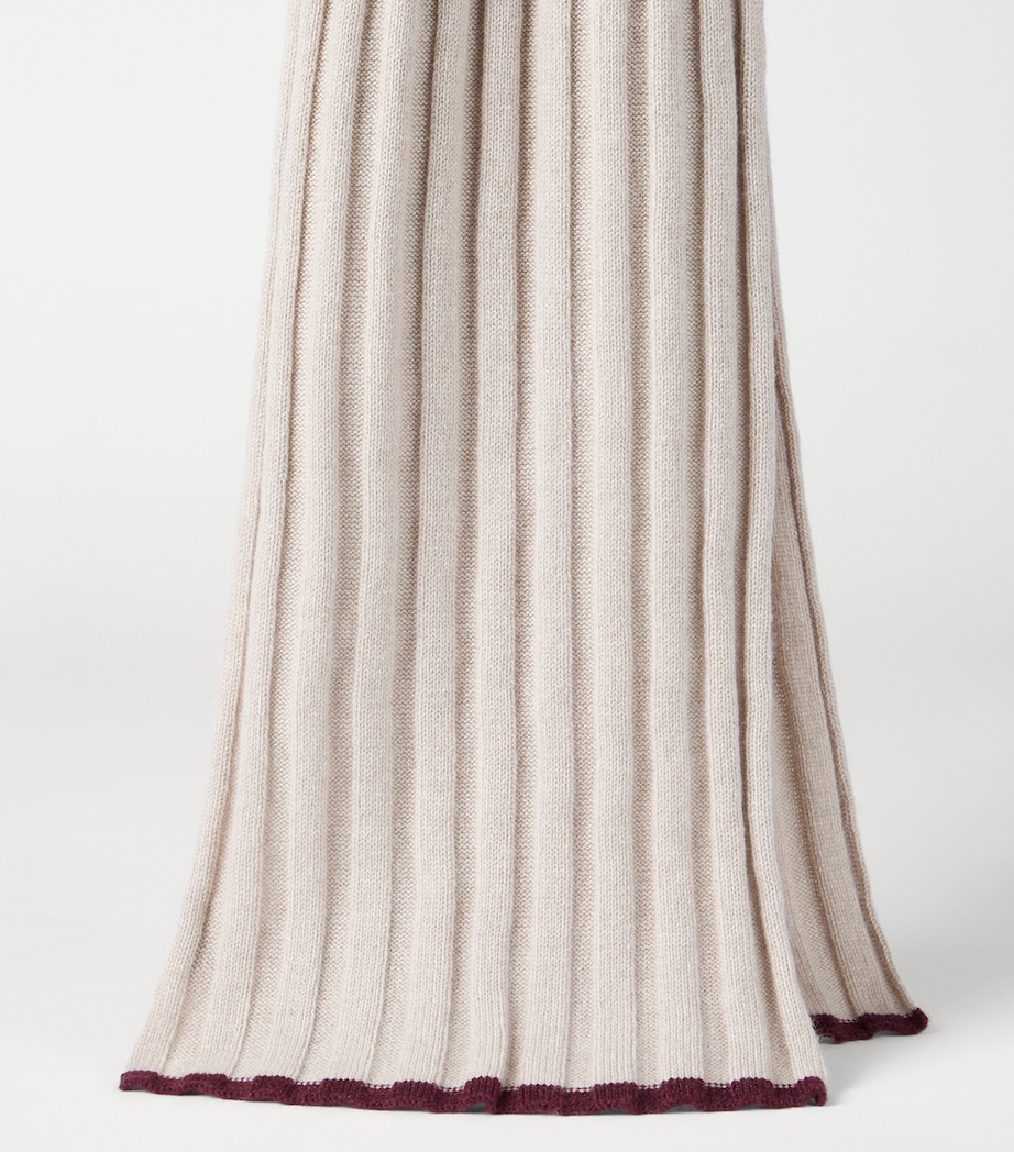 Cashmere Rib-Knit Scarf CMZ76 Image 2