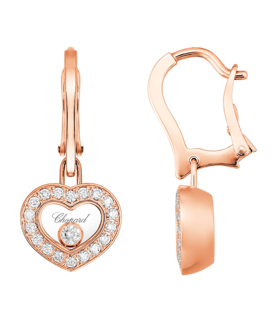Rose Gold and Diamond Happy Diamonds Icons Earrings 18K ROSE GOLD Image 3