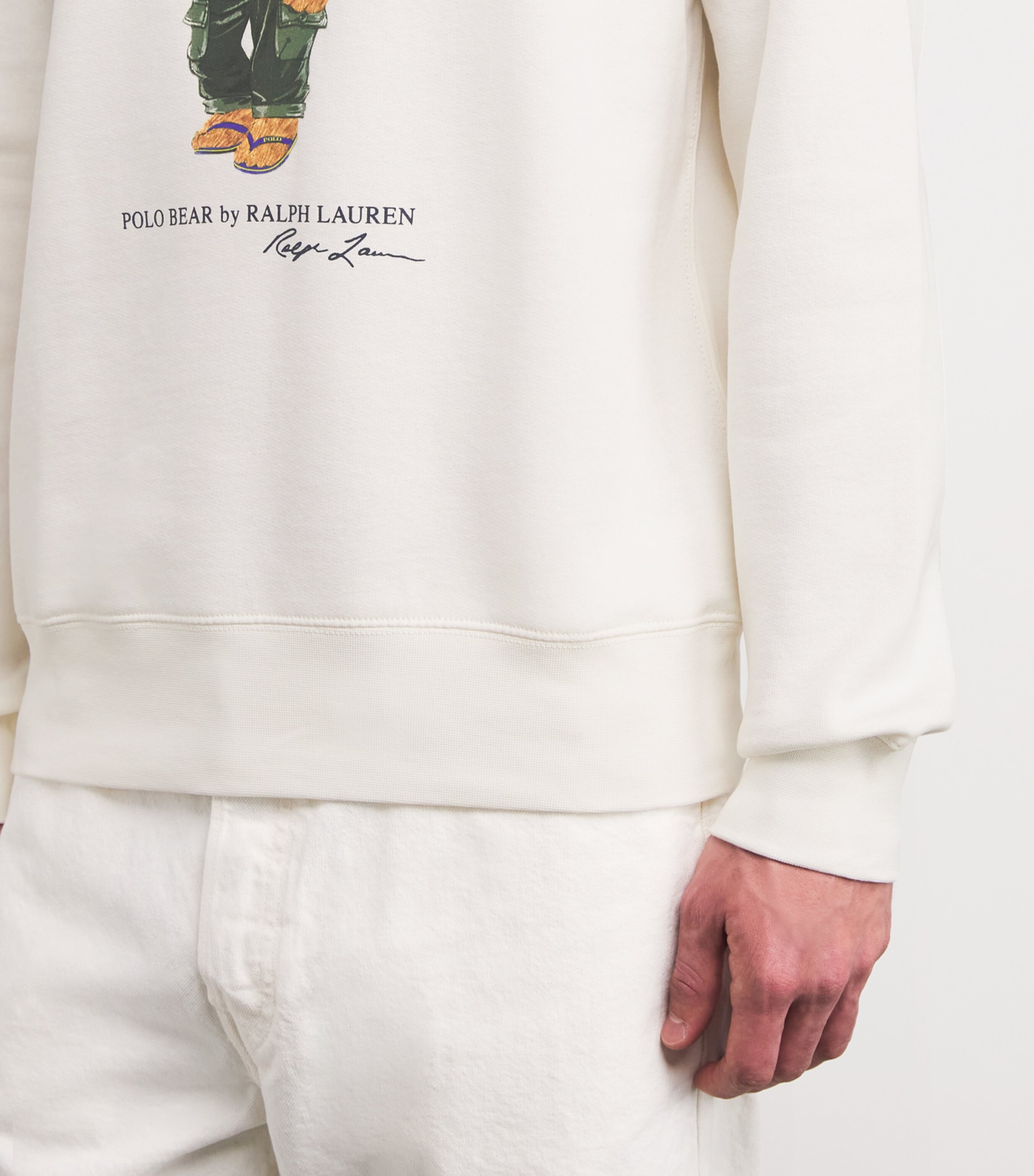 Cotton-Blend Polo Bear Sweatshirt WHITE Image 4