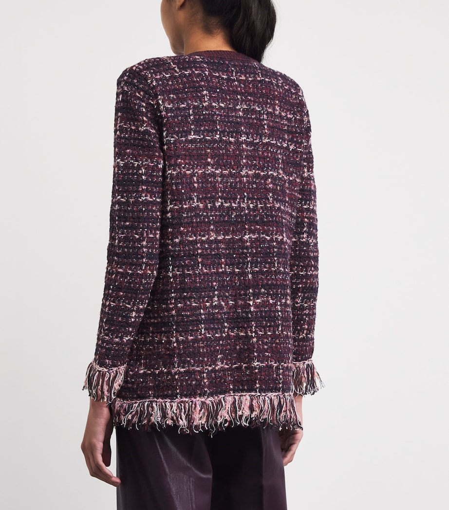 Cotton-Blend Kastoria Cardigan BLCK/DK MLBC/MDNGHT Image 4