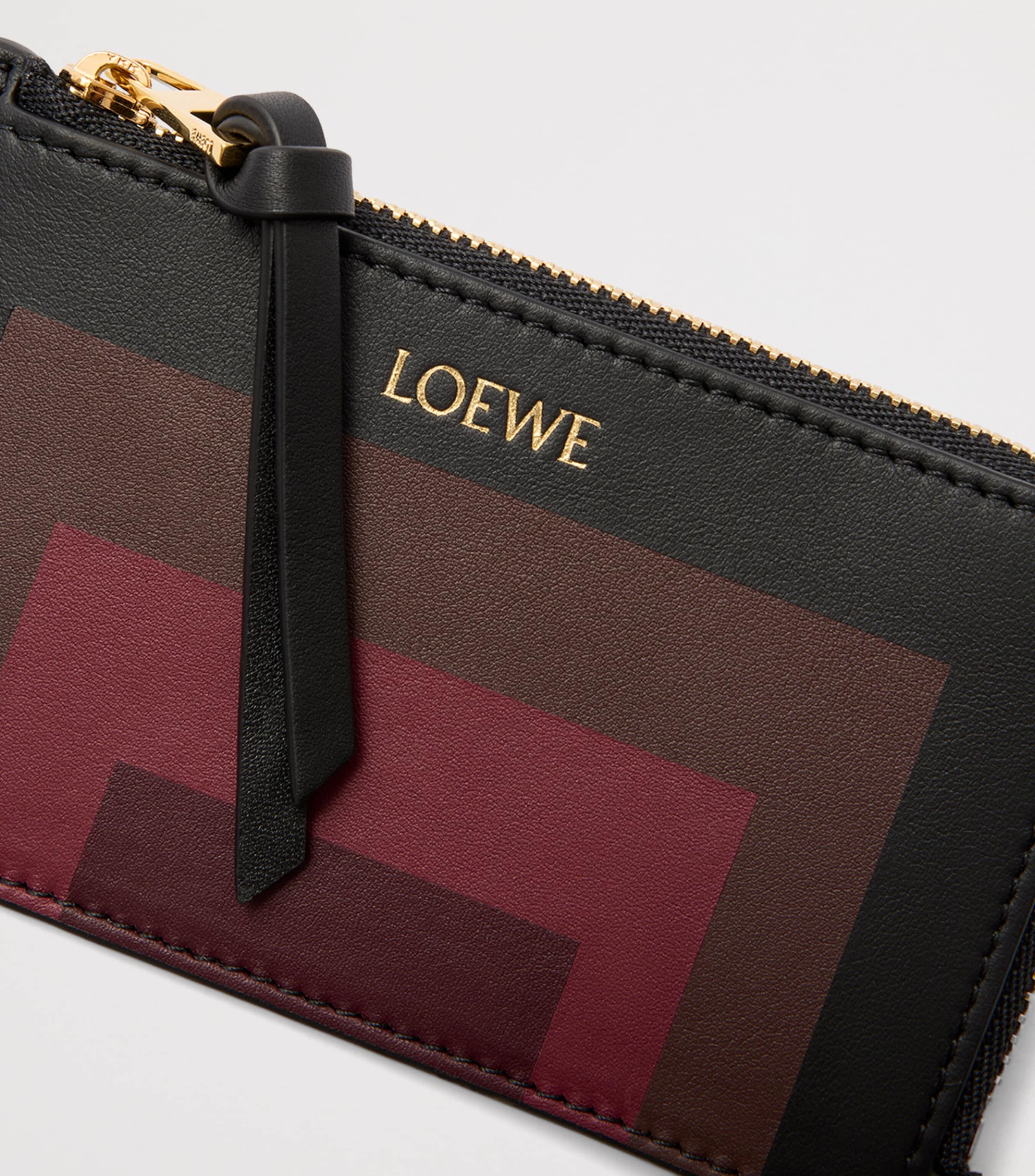 x Albers Leather Zipped Card Holder BLACK/BURGUNDY Image 4