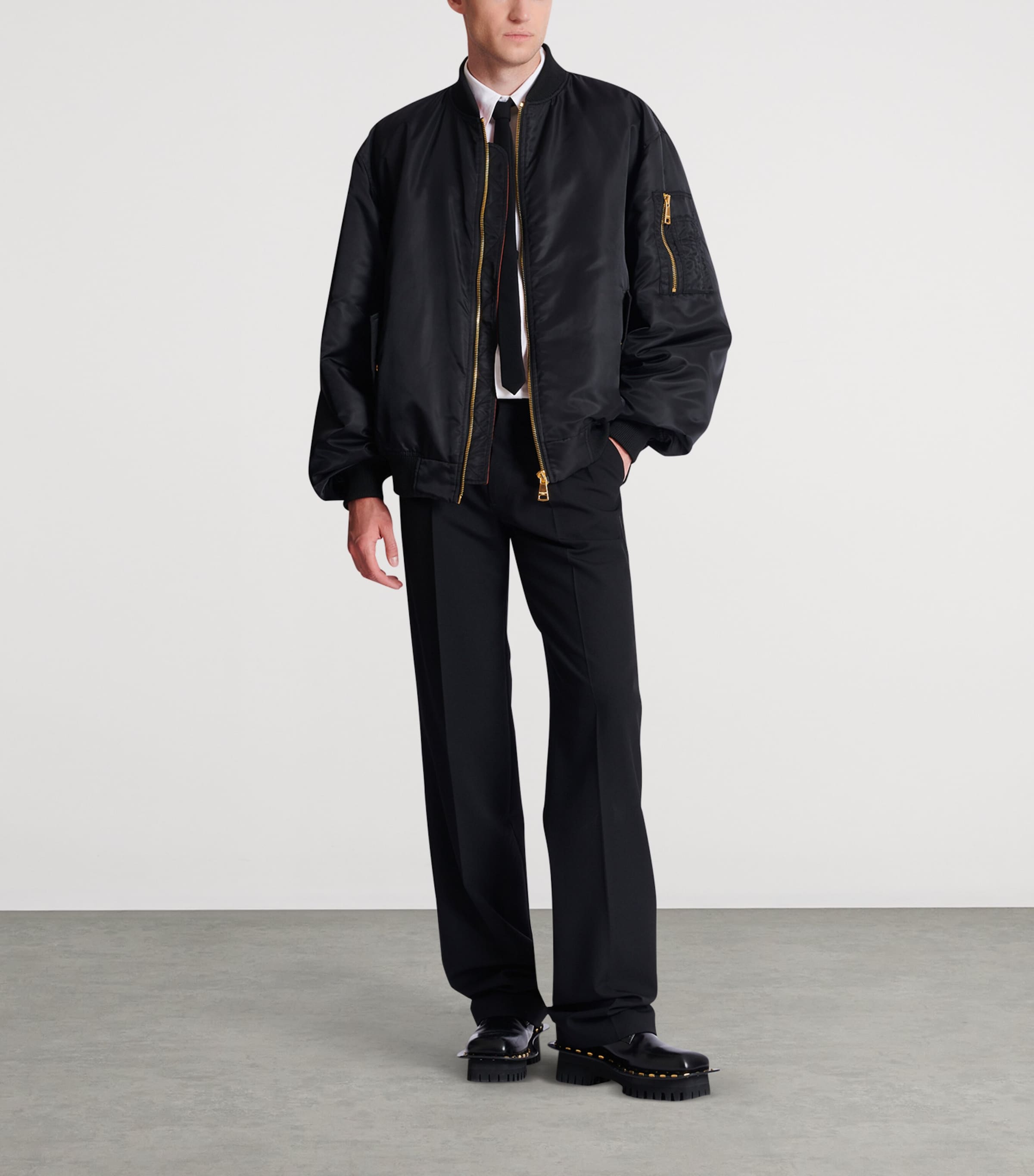 Embroidered Bomber Jacket 0PA NOIR Image 3