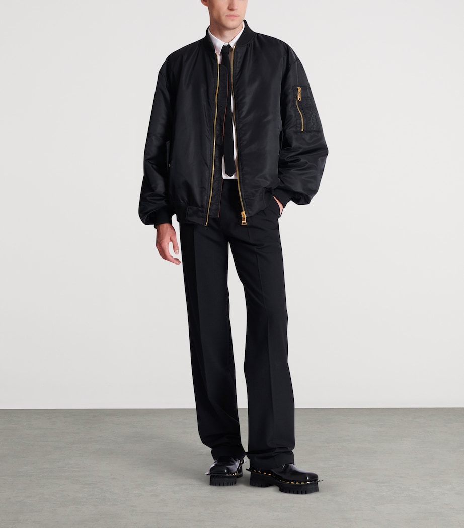 Embroidered Bomber Jacket 0PA NOIR Image 3