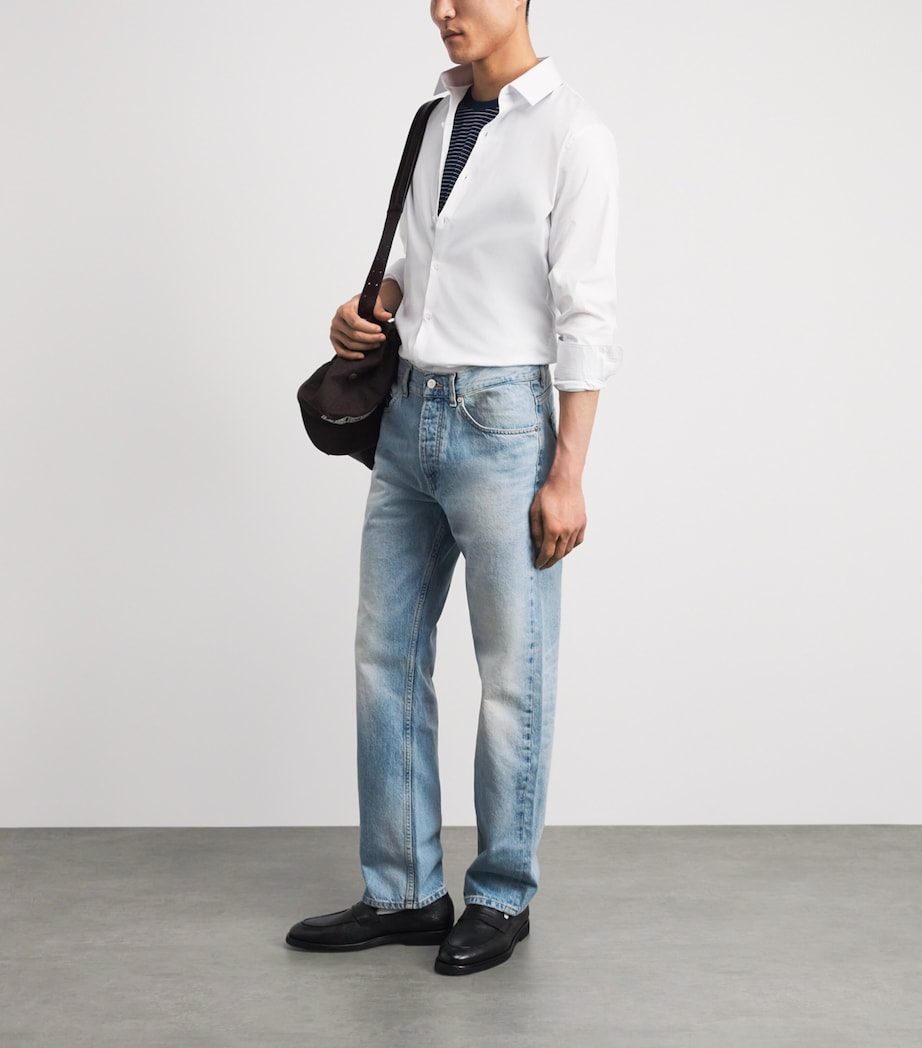 Sandro Paris Mens Straight Jeans Light Blue Denim Image 2