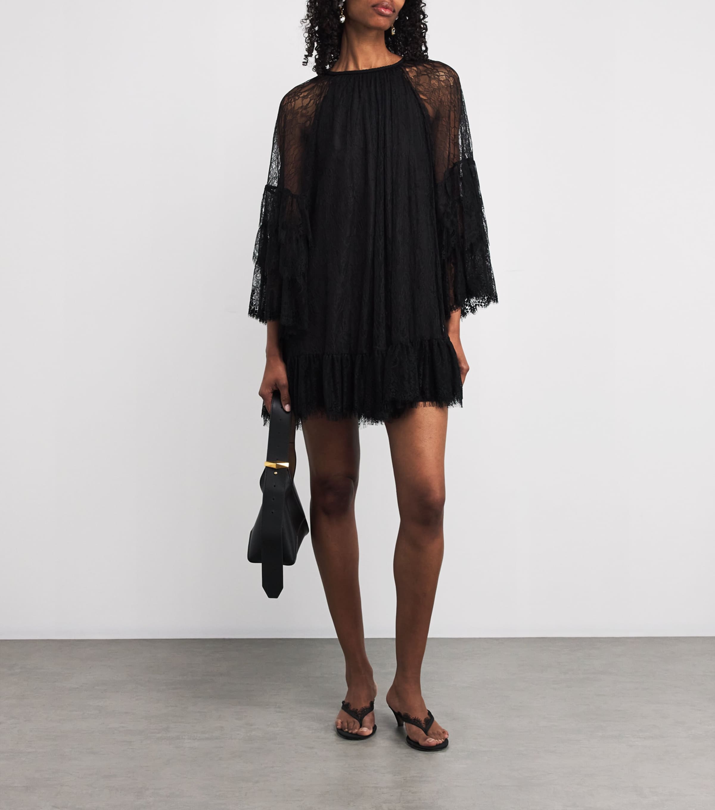 Alice+Olivia Lace Delia Mini Dress | Harrods UK
