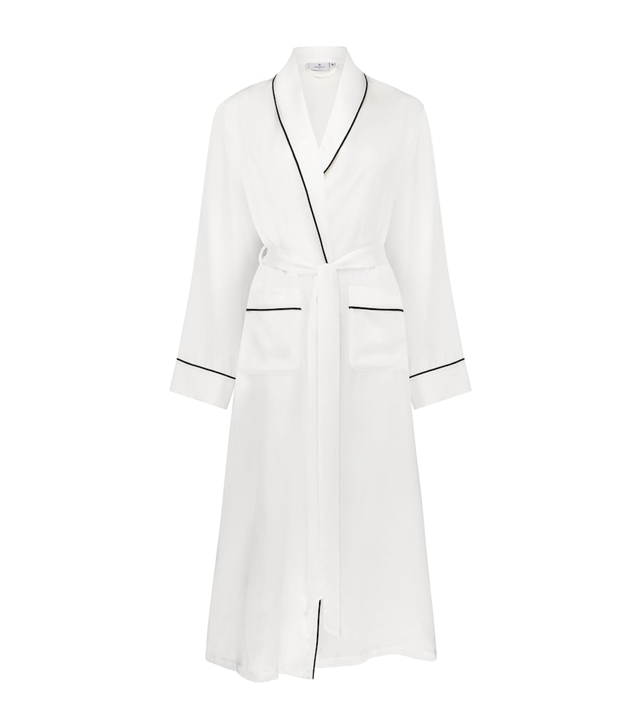 Medium Mulberry Silk Dressing Gown IVORY Image 1