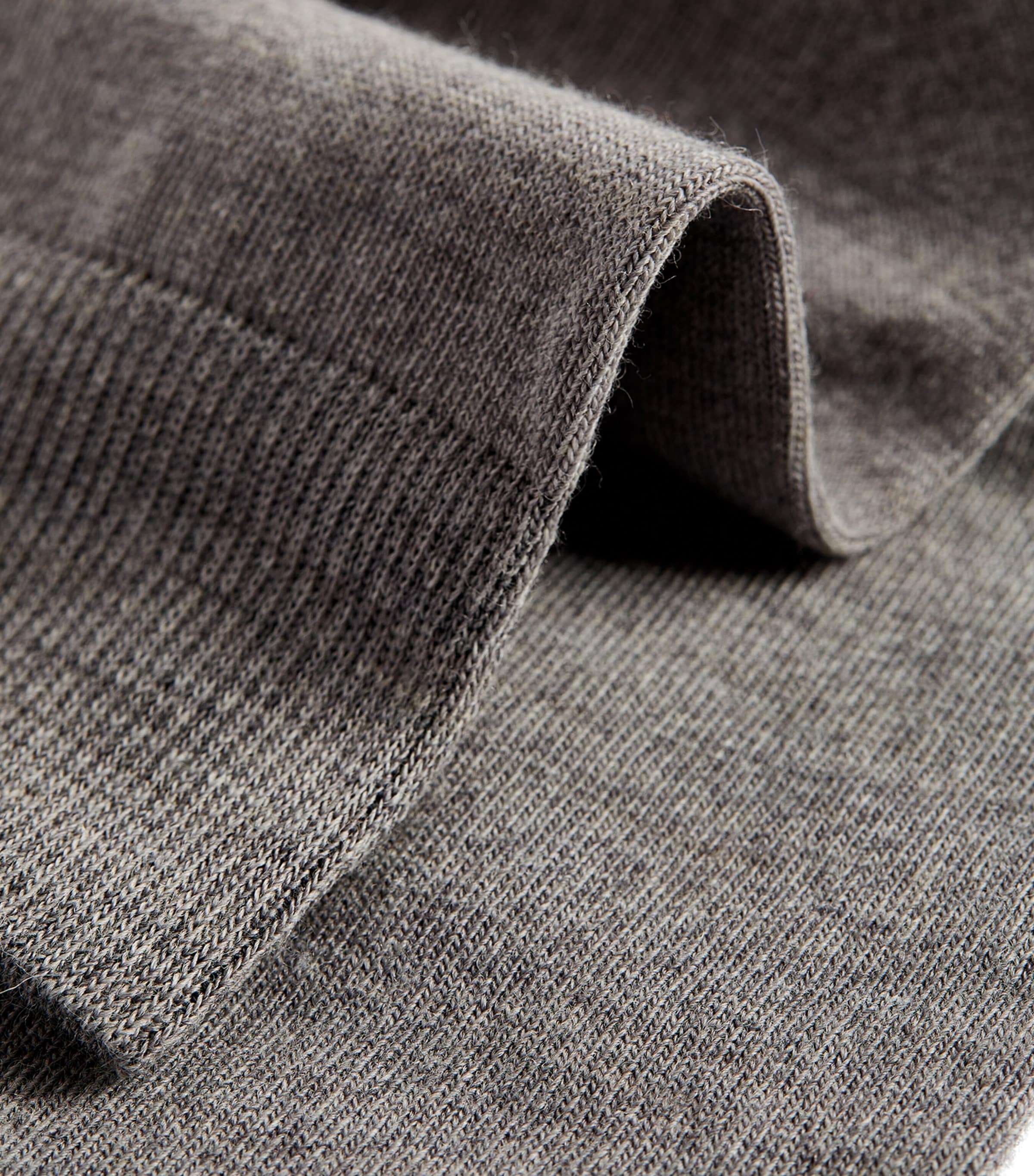 Virgin Wool-Blend Knee-High Socks GREY Image 2