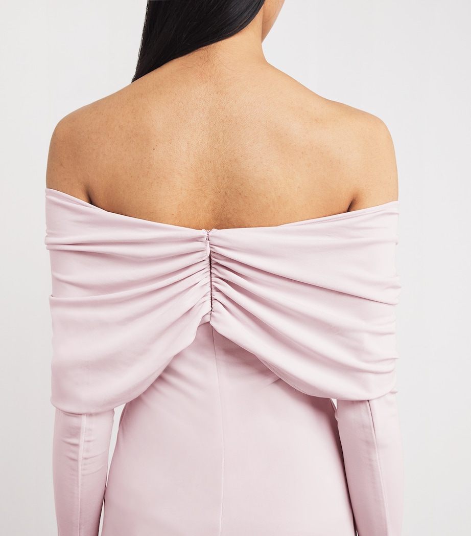 Jersey Shawl Gown CHALKY PINK Image 4