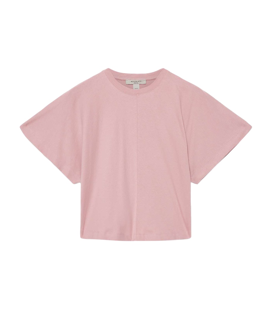 AllSaints Womens Organic Cotton Eden Artia T-Shirt Woodrose Pink Image 1
