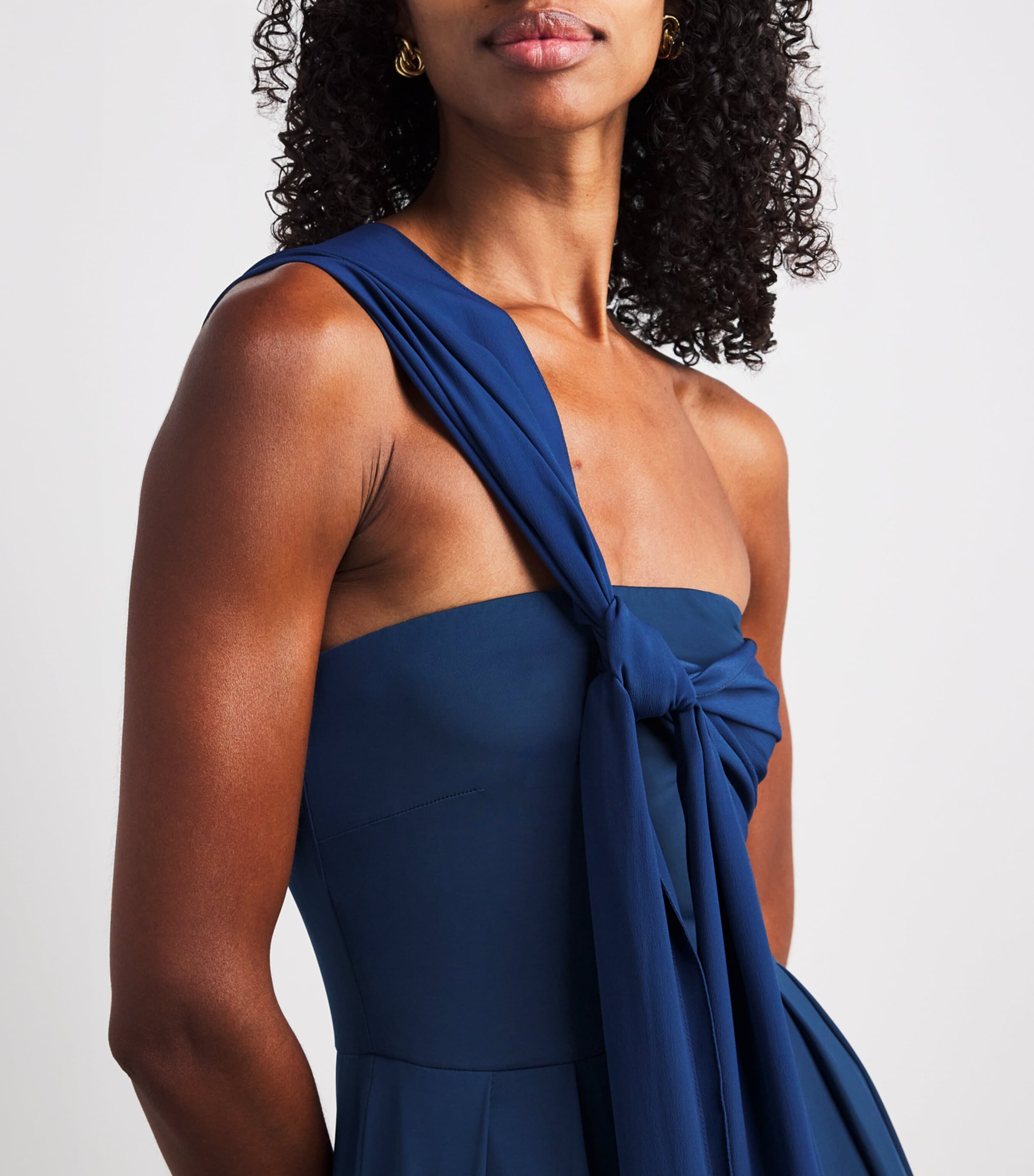 Jersey Draped Maxi Dress NAVY Image 4