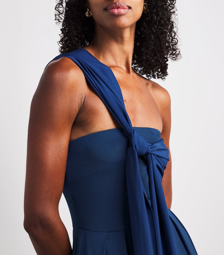 Jersey Draped Maxi Dress NAVY Image 4