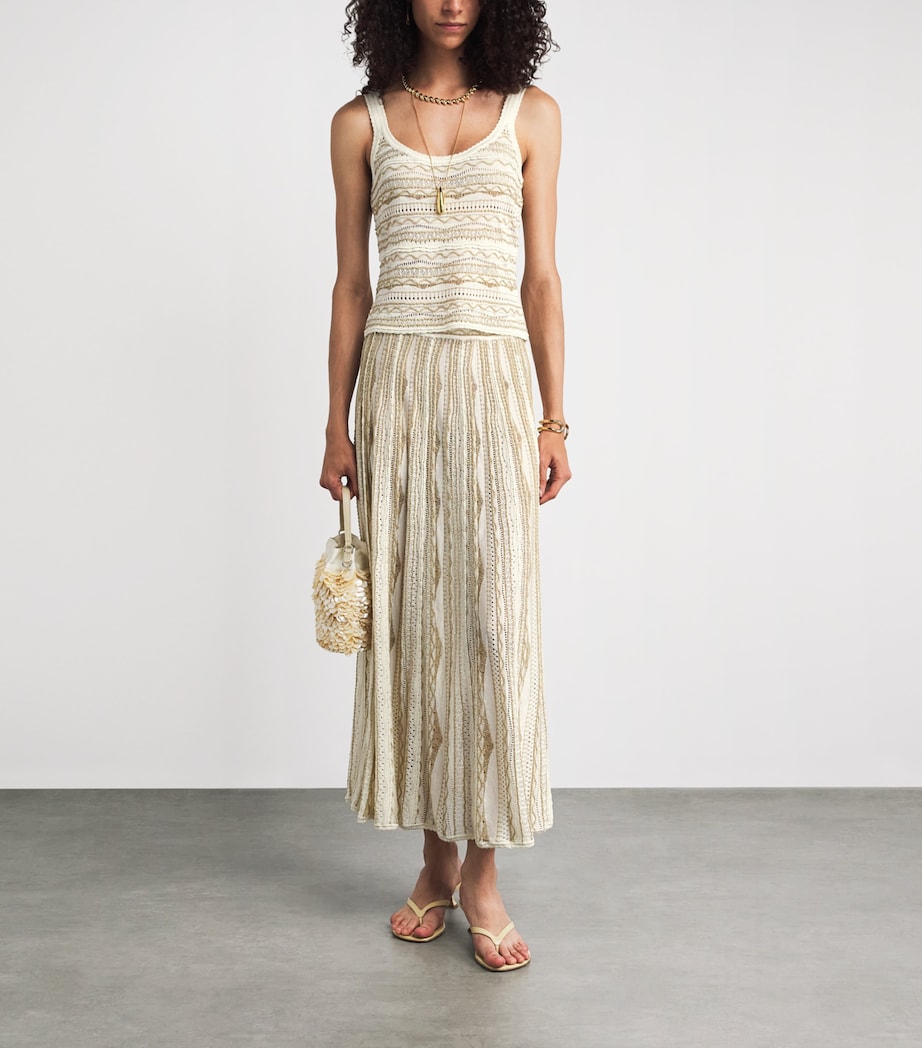 Ulla Johnson Womens Knitted Clotilde Tank Top Conch Image 2