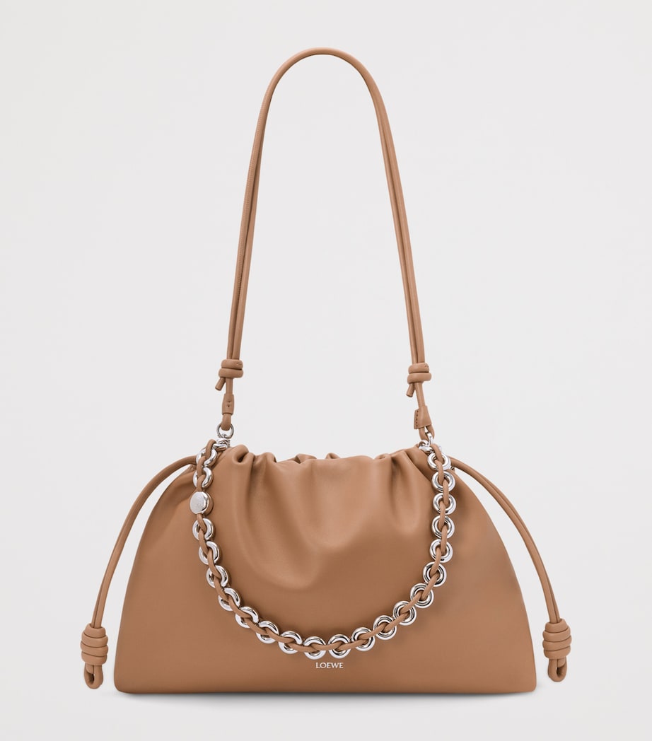 Large Leather Flamenco Shoulder Bag MOCHA Image 6