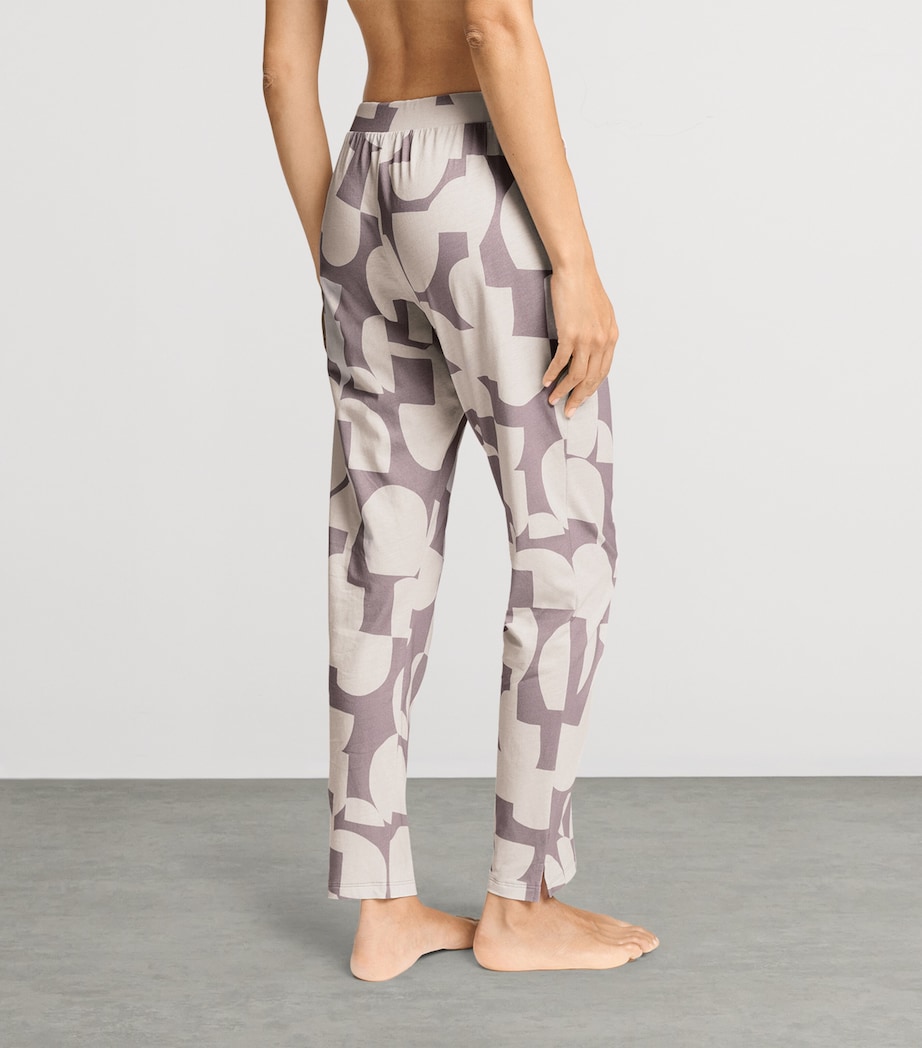 Hanro Womens Cotton-Modal Sleep & Lounge Pyjama Trousers Divided Circles Image 5