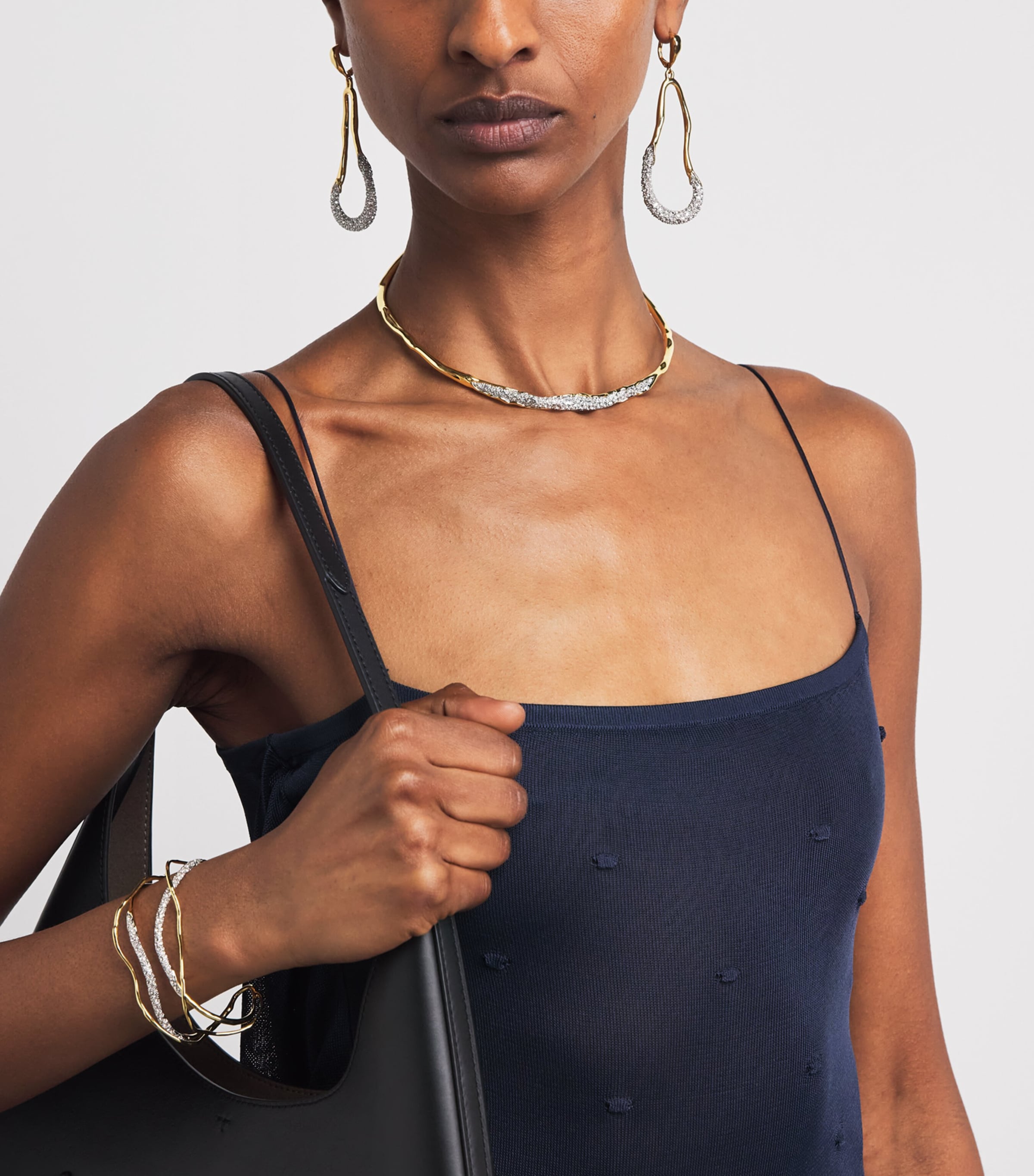 Alexis Bittar Gold-Plated Solanales Skinny Collar Necklace Gold Image 4