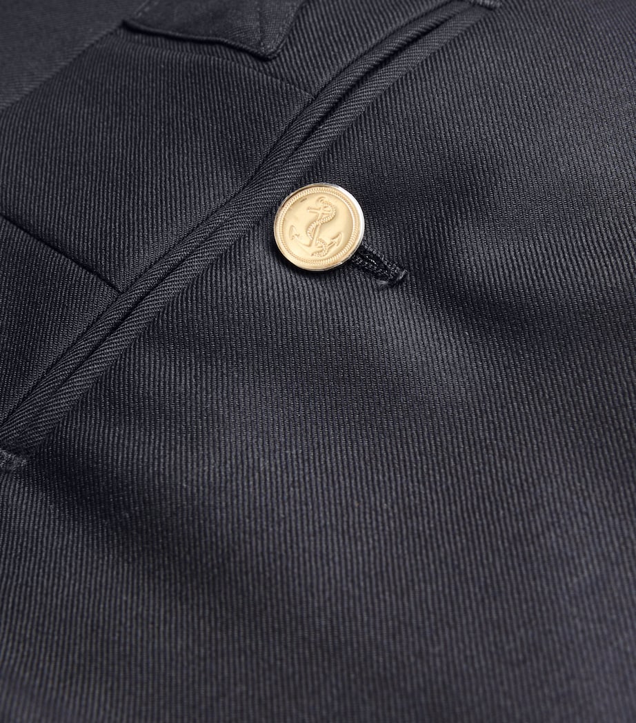 Wool Tailored Trousers NAVY Image 6