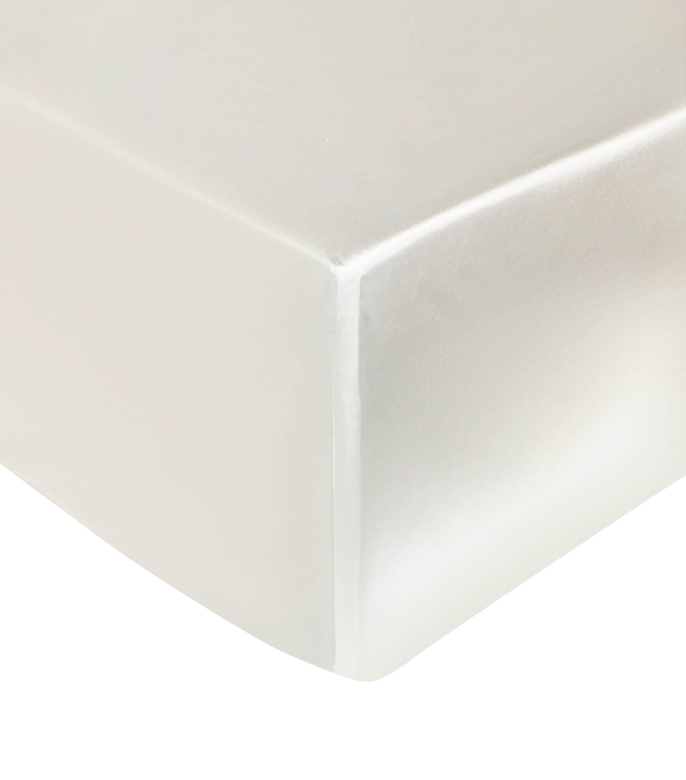 Silk King Fitted Sheet (150cm x 200cm) IVORY Image 1