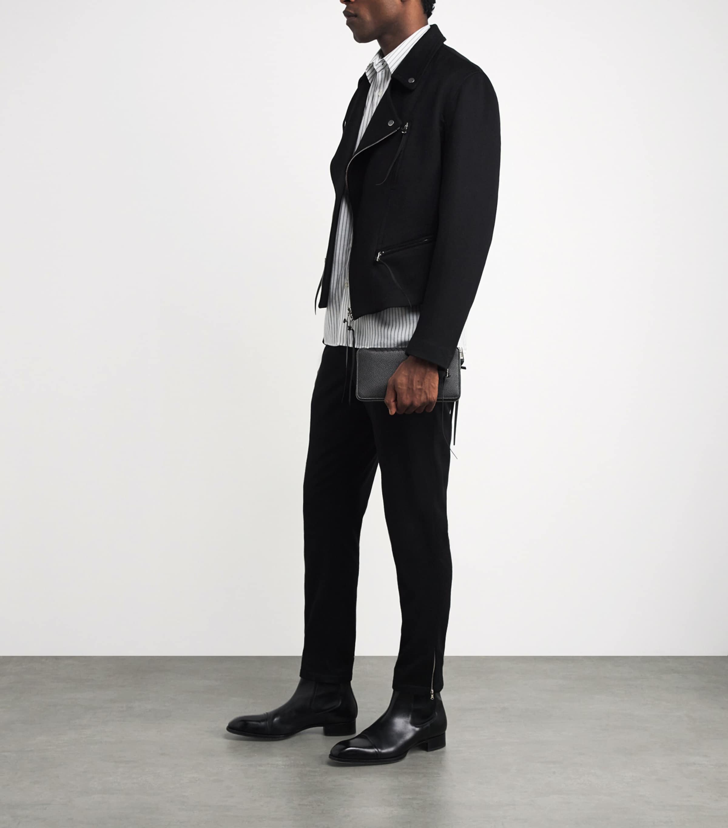 Alan Scott Deer Skin Document Wallet Black/black Image 4