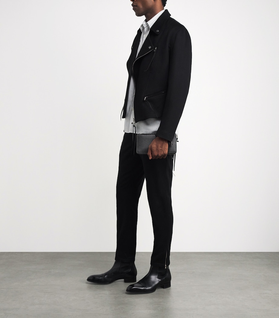 Alan Scott Deer Skin Document Wallet Black/black Image 4