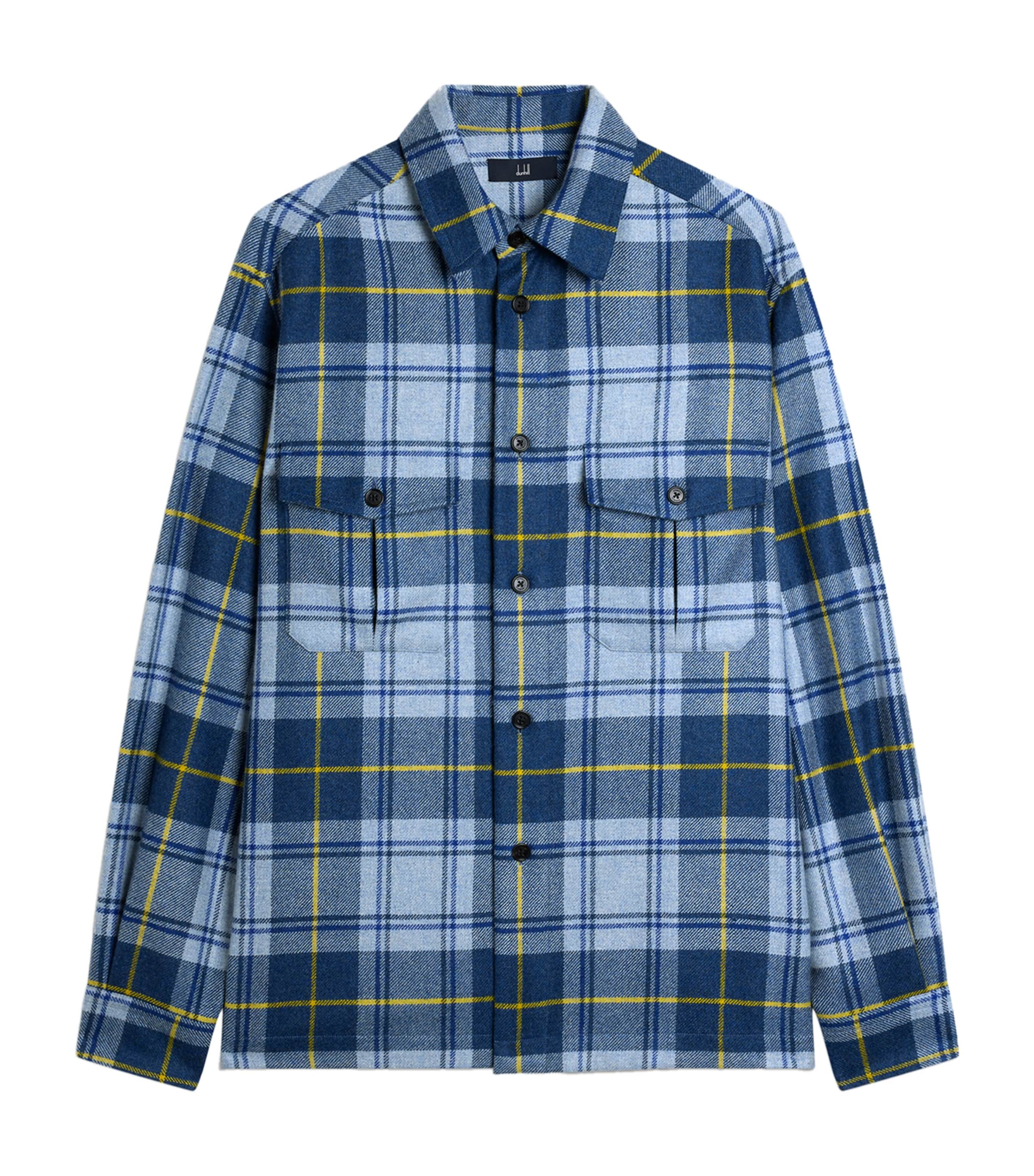 Dunhill Mens Cashmere Check Shirt Image 1