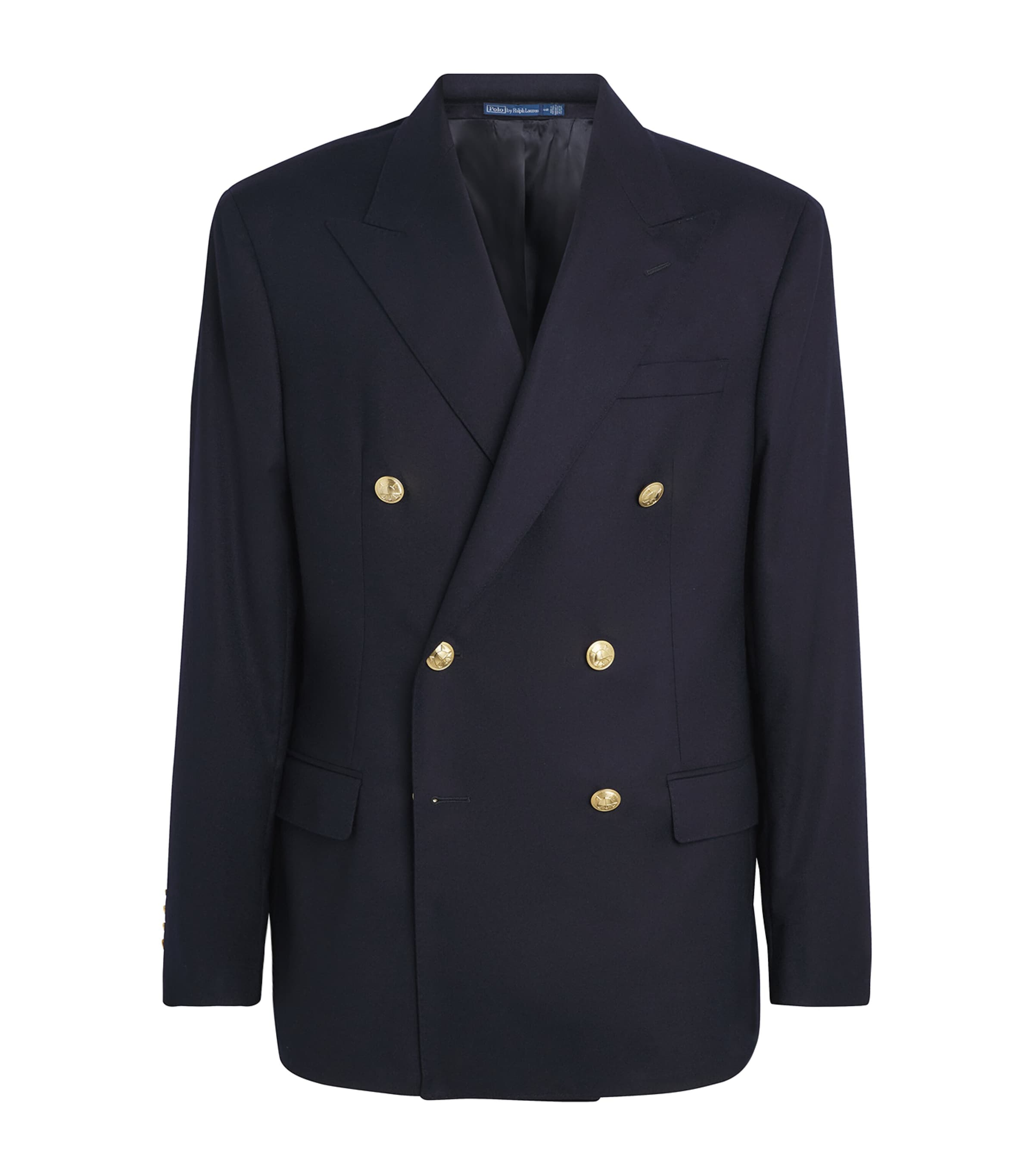 Polo Ralph Lauren Mens Wool Double-Breasted Blazer Navy Image 1