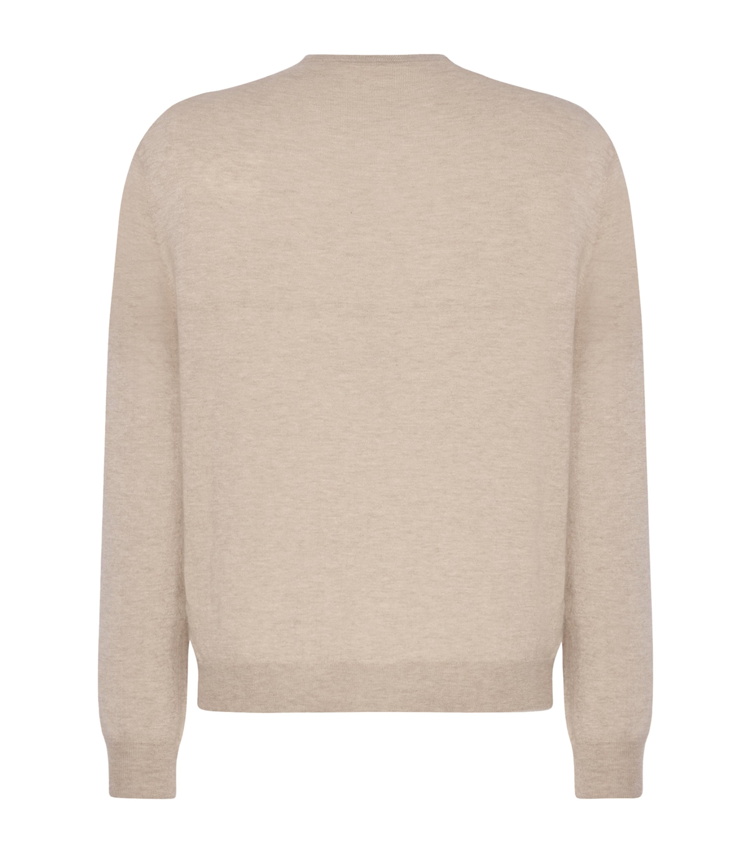 The Row Mens Mapple Cashmere V-Neck Jumper Beige Melange Image 2