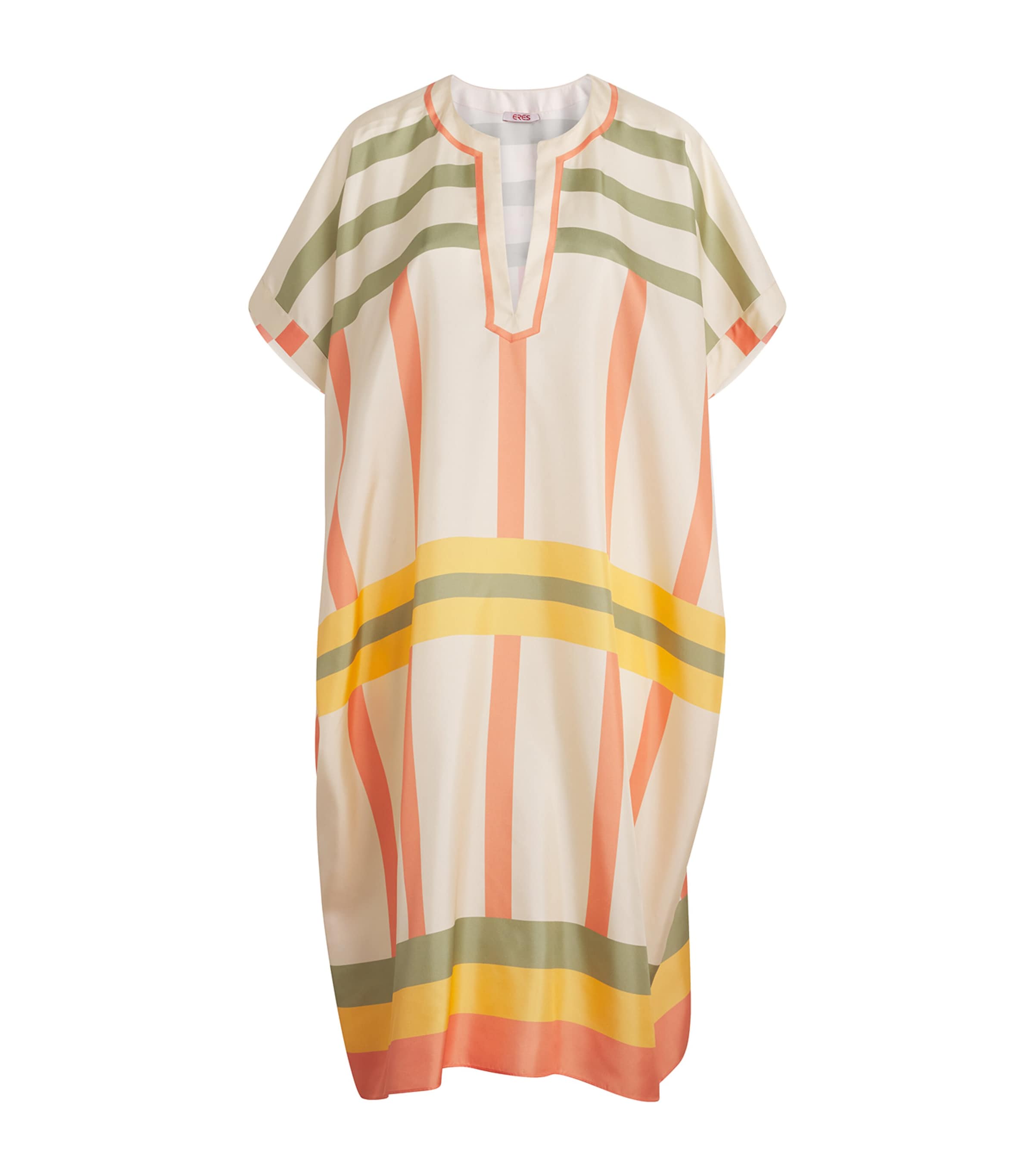 Eres Womens Silk Stripe Ice Midi Kaftan Rayure Brlingt Image 1