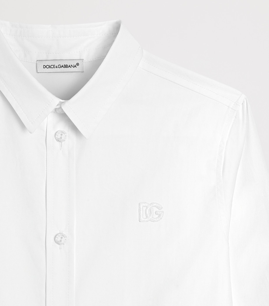 Dolce&Gabbana Kids Cotton Shirt (8-14 Years) Hynbm Leo Fondo Natu Image 3