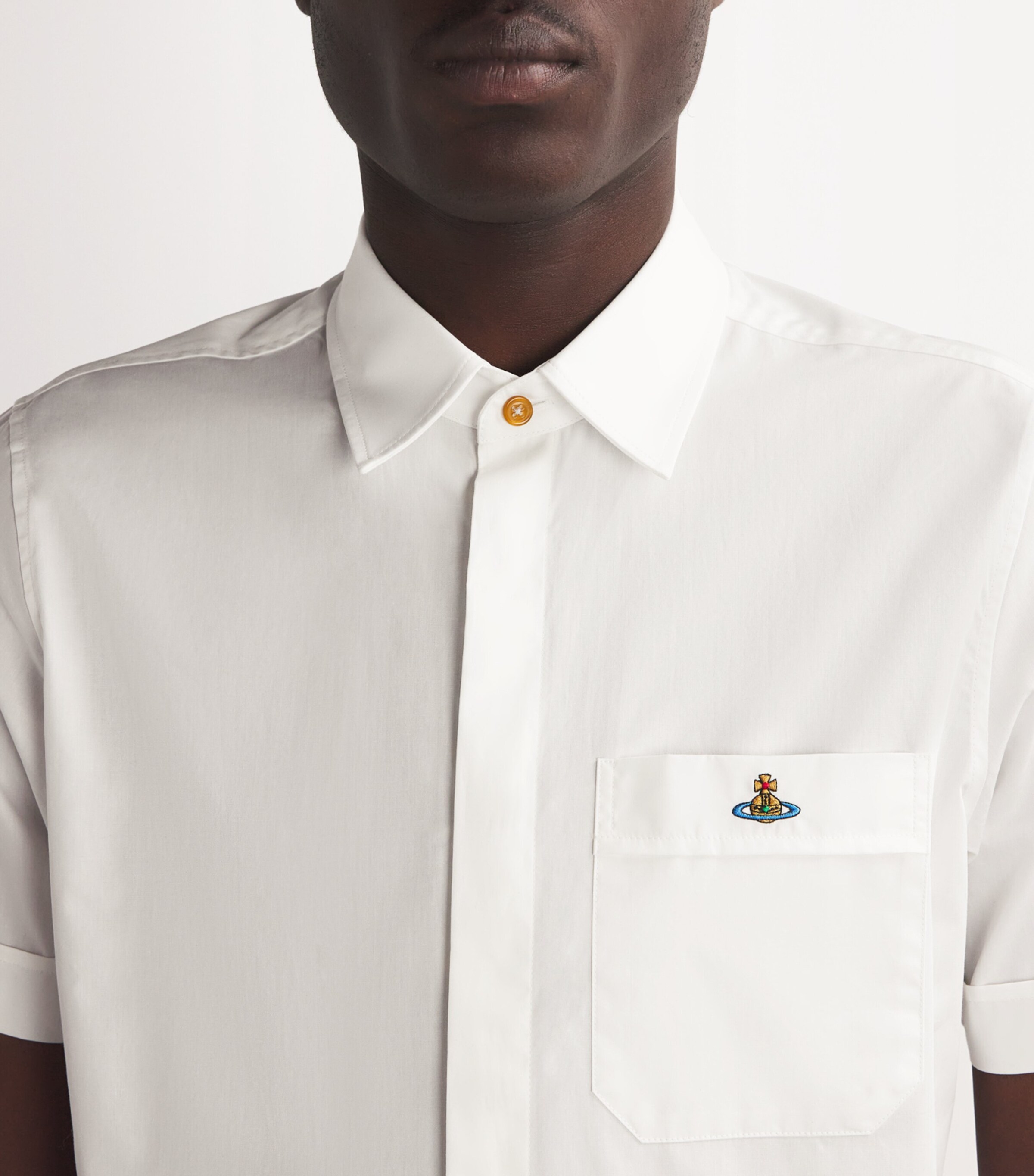 Vivienne Westwood White Cotton Short-Sleeve Orb Shirt | Harrods UK