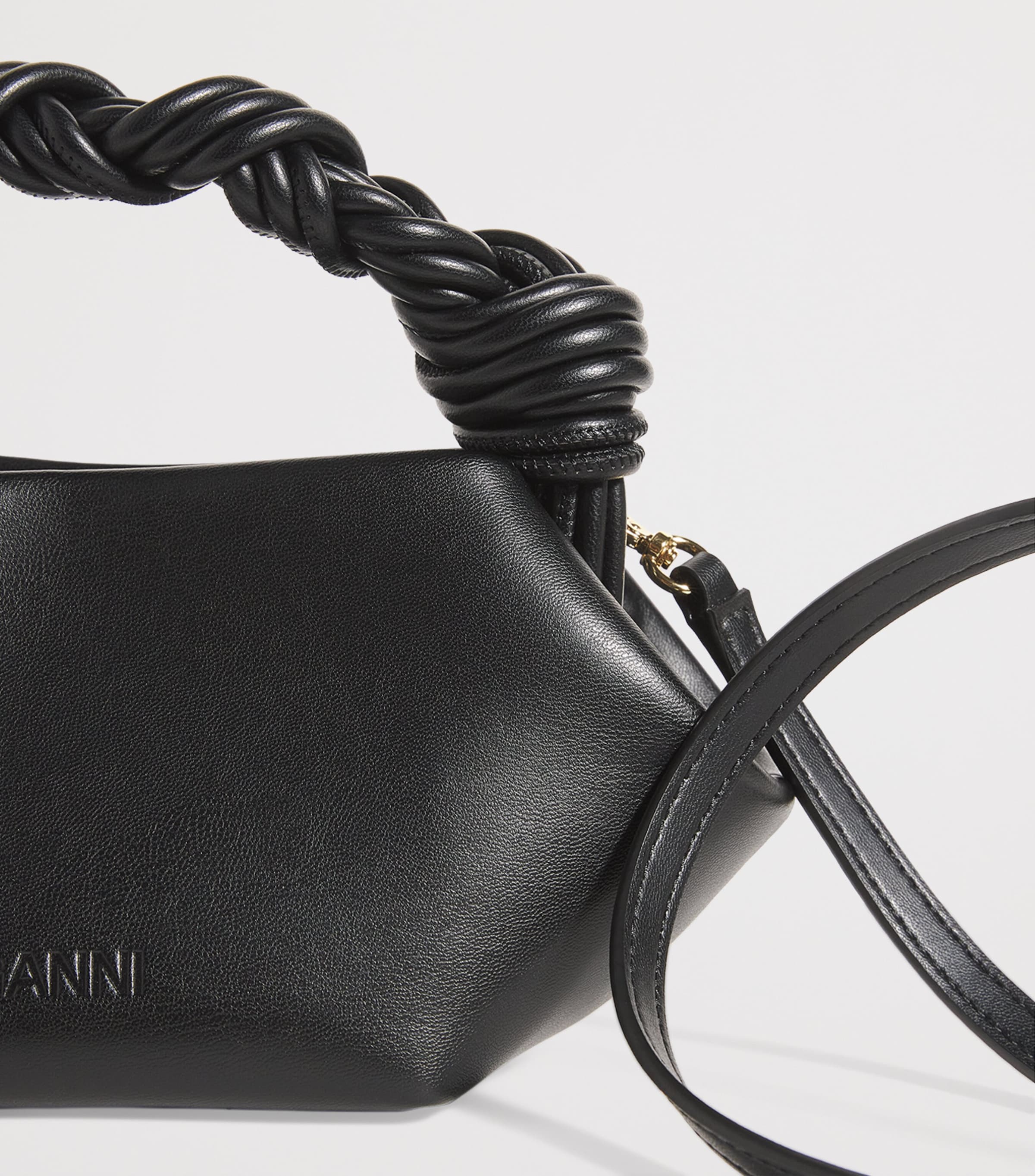 GANNI Mini Bou Top-Handle Bag Black Image 6